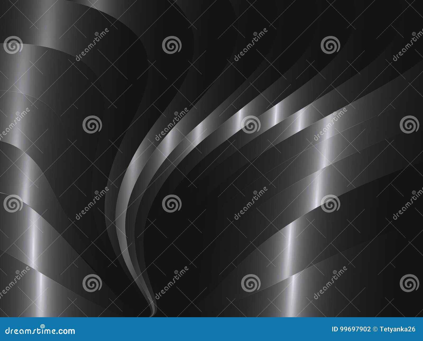 Vector Abstract Background with Metal Waves Stock Vector - Illustration ...
