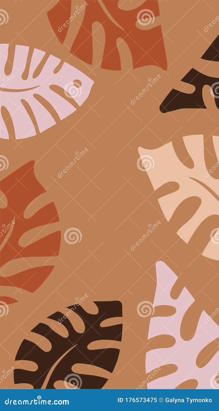 Vector Abstract Creative Leaves Background in Minimal Trendy Style in  Portrait with Copy Space for Text. Design Stock Vector - Illustration of  layout, greeting: 176573475