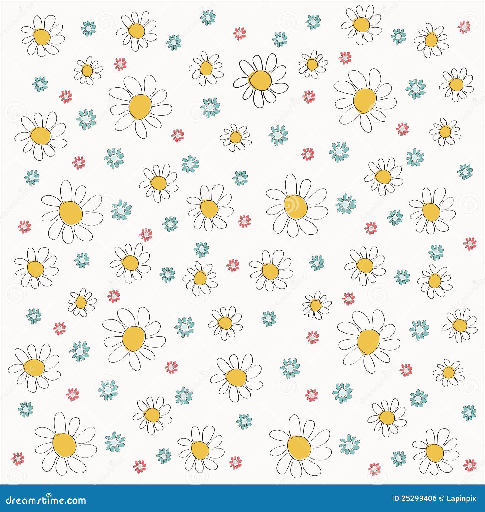 Vector Abstract Daisy Background Stock Vector Illustration of