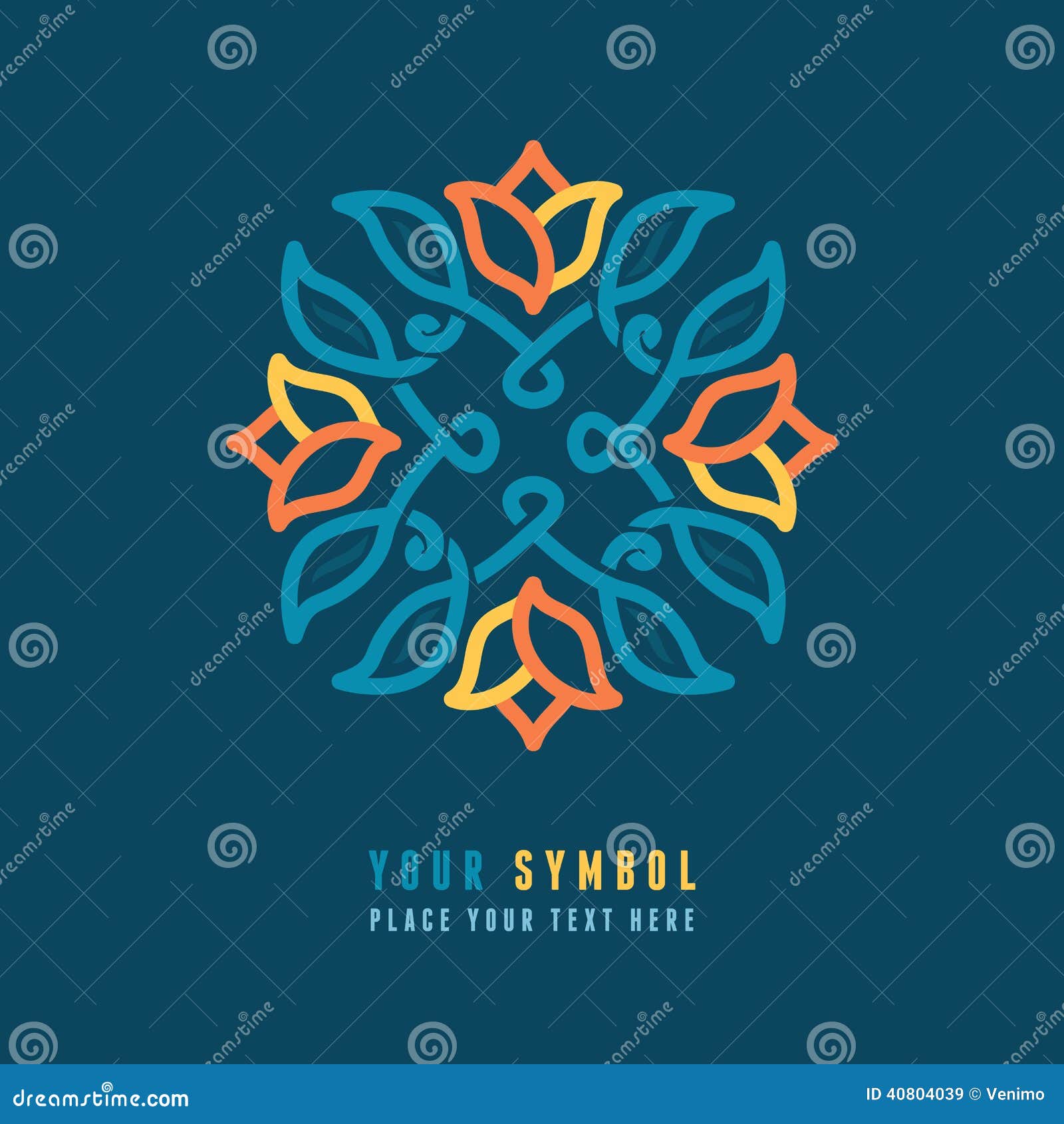 Download Vector Abstract Emblem - Outline Monogram Stock Vector ...