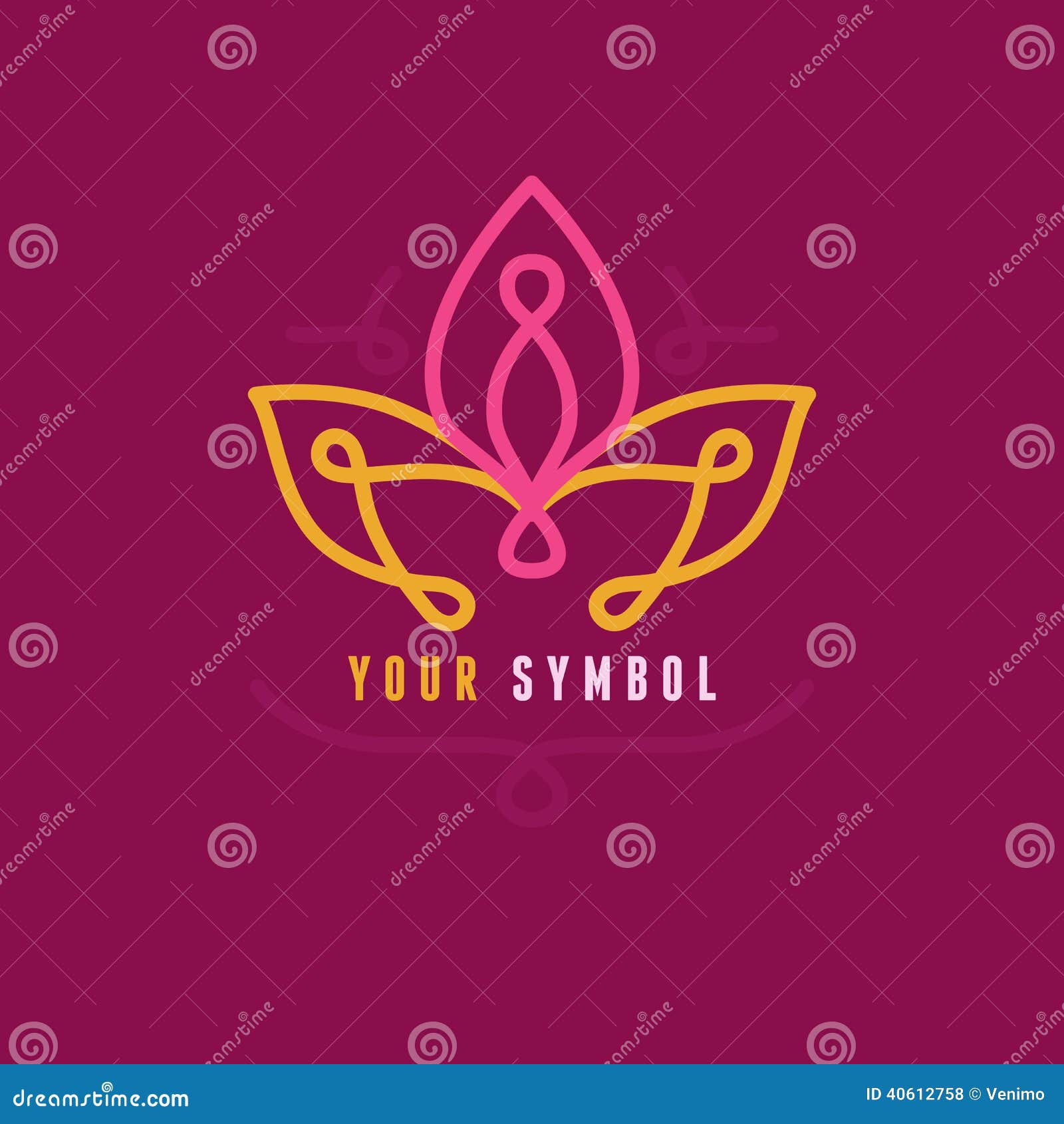 Download Vector Abstract Emblem - Outline Monogram Stock Vector - Illustration of line, icon: 40612758