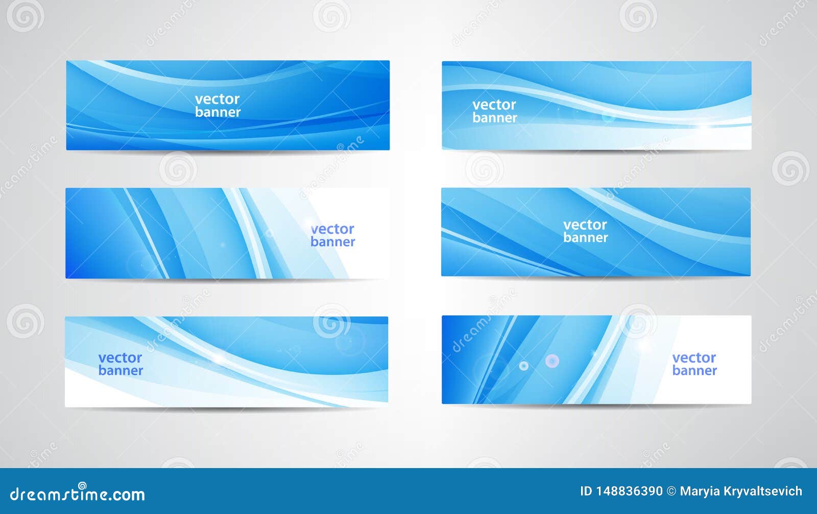  abstract flow wavy banners set. water, stream, energy stream horizontal backgrounds. wave liquid, transparent