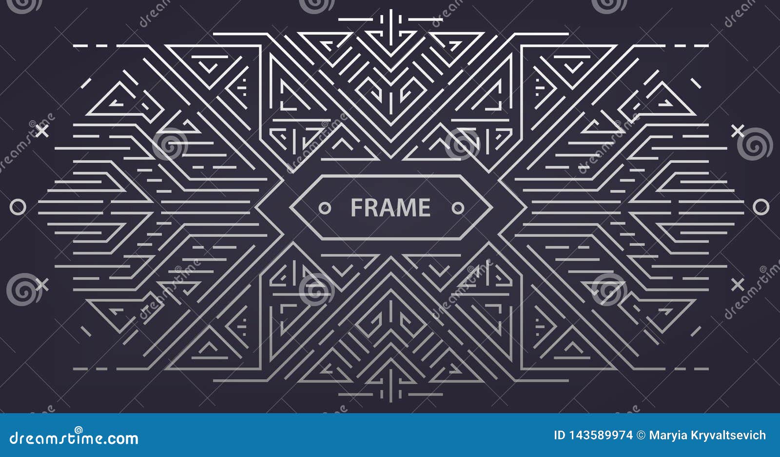 Vector Abstract Geometric Art Deco Frame Border Background Vector Abstract Geometric Art Deco Frame Border Background