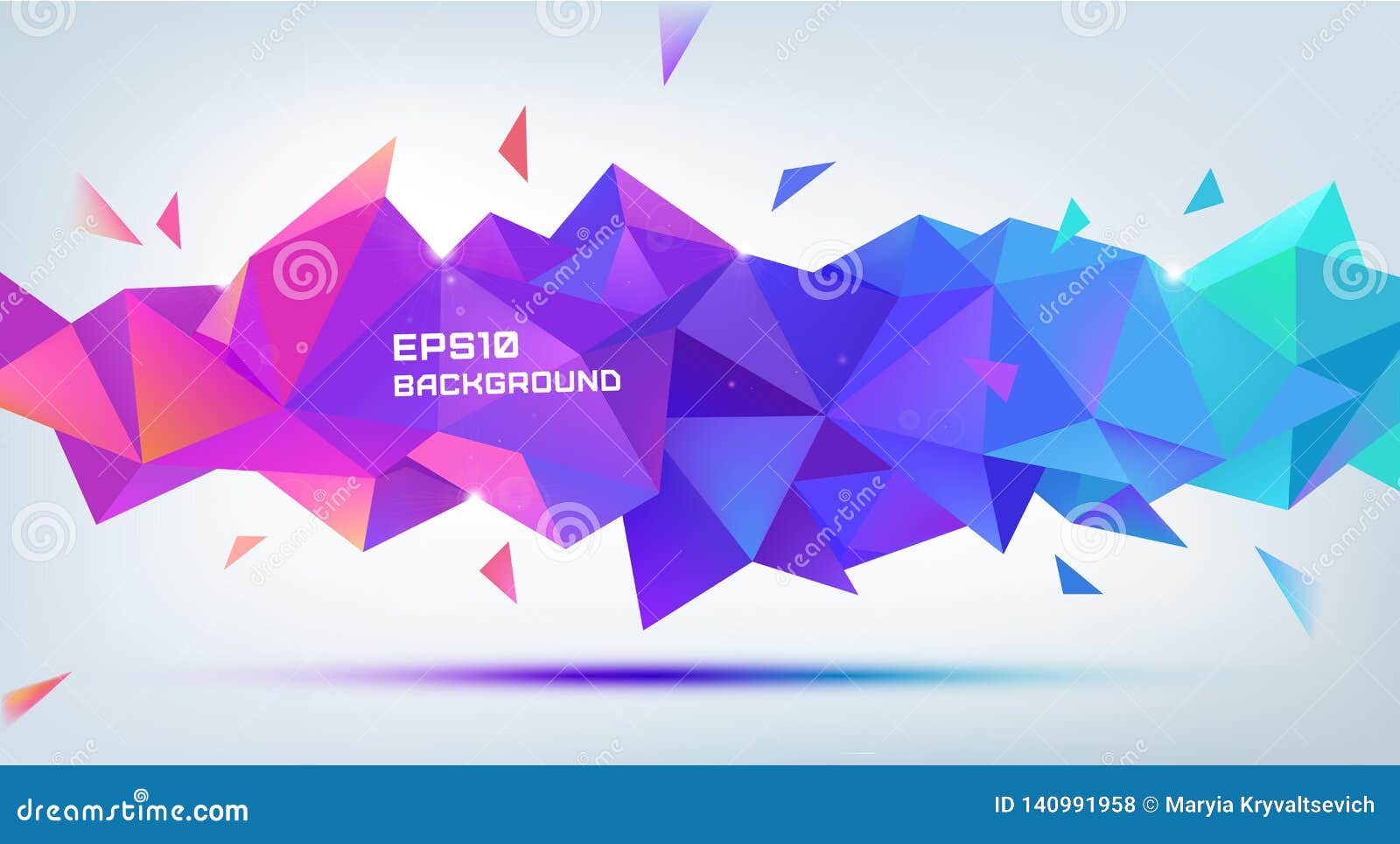 Vector Abstract Geometric 3d Facet Shape. Use For Banners ...