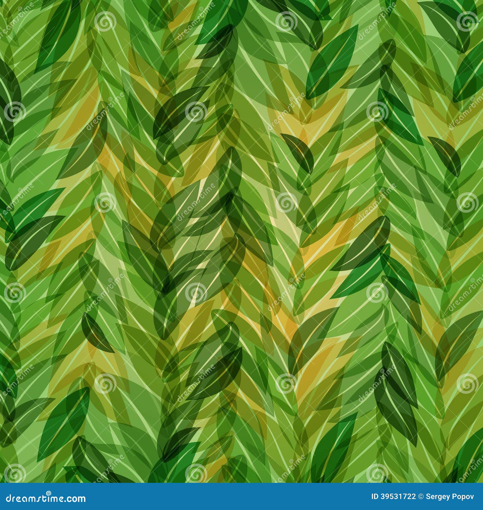 Vector Abstract Green Leaves Background Stock Vector Illustration of