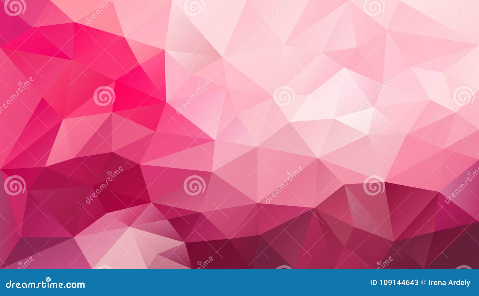  irregular polygonal background - triangle low poly pattern - vibrant hot pink magenta color