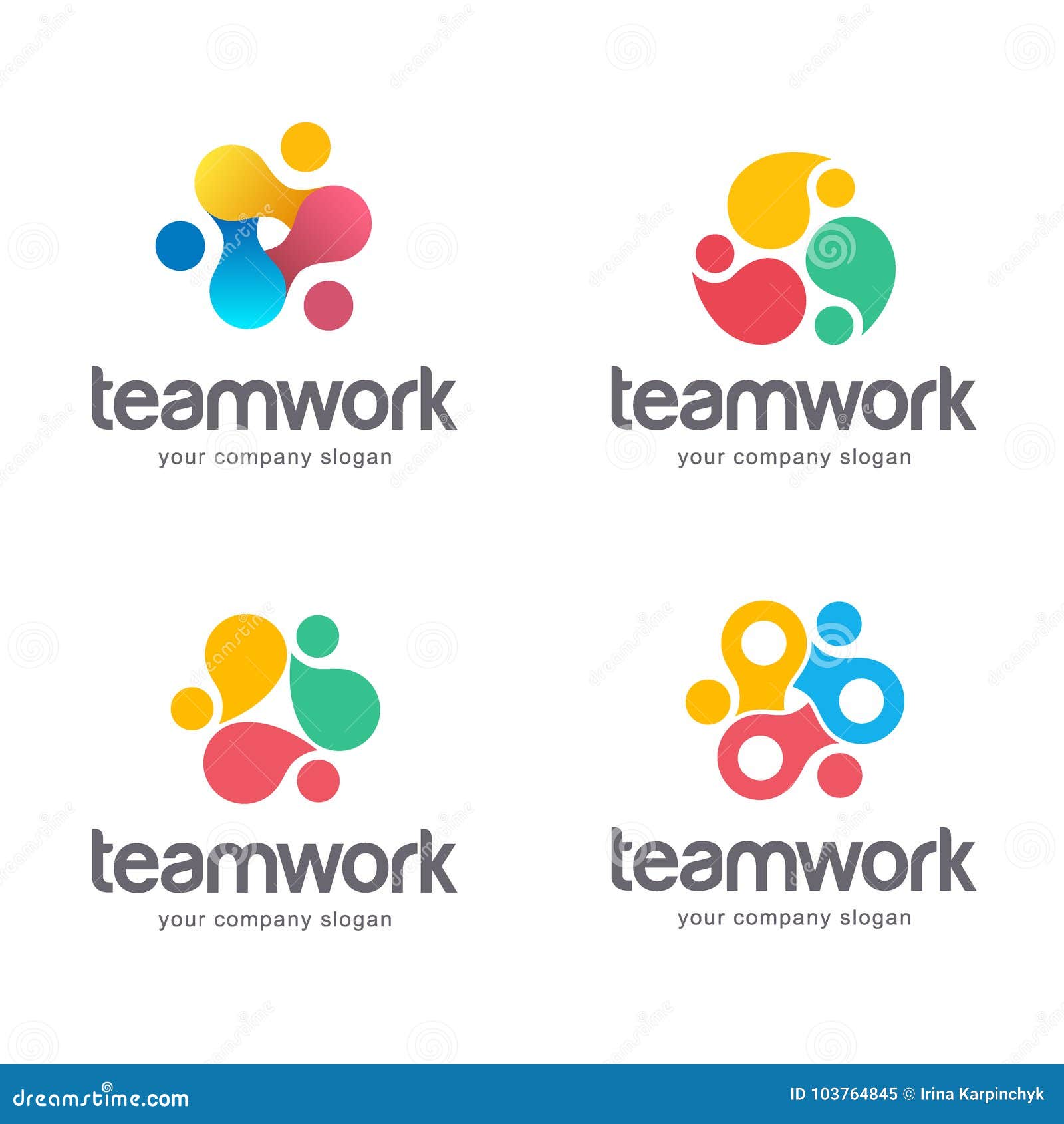 Vector Abstract Logo Design Teamwork Alliance Stock Vector Illustration Of Link Company