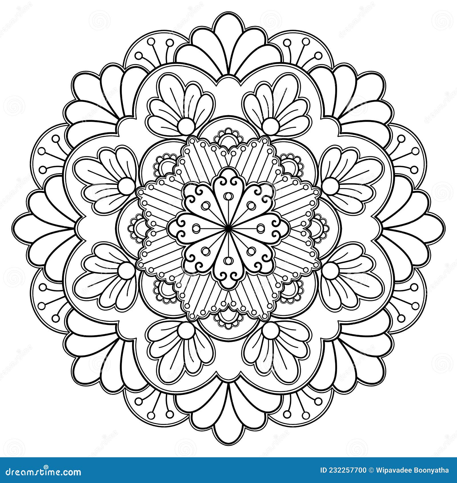 Vector mandala pattern. Coloring book element. Abstract lace pattern.  Decorative ornament in ethnic style Stock Vector Image & Art - Alamy