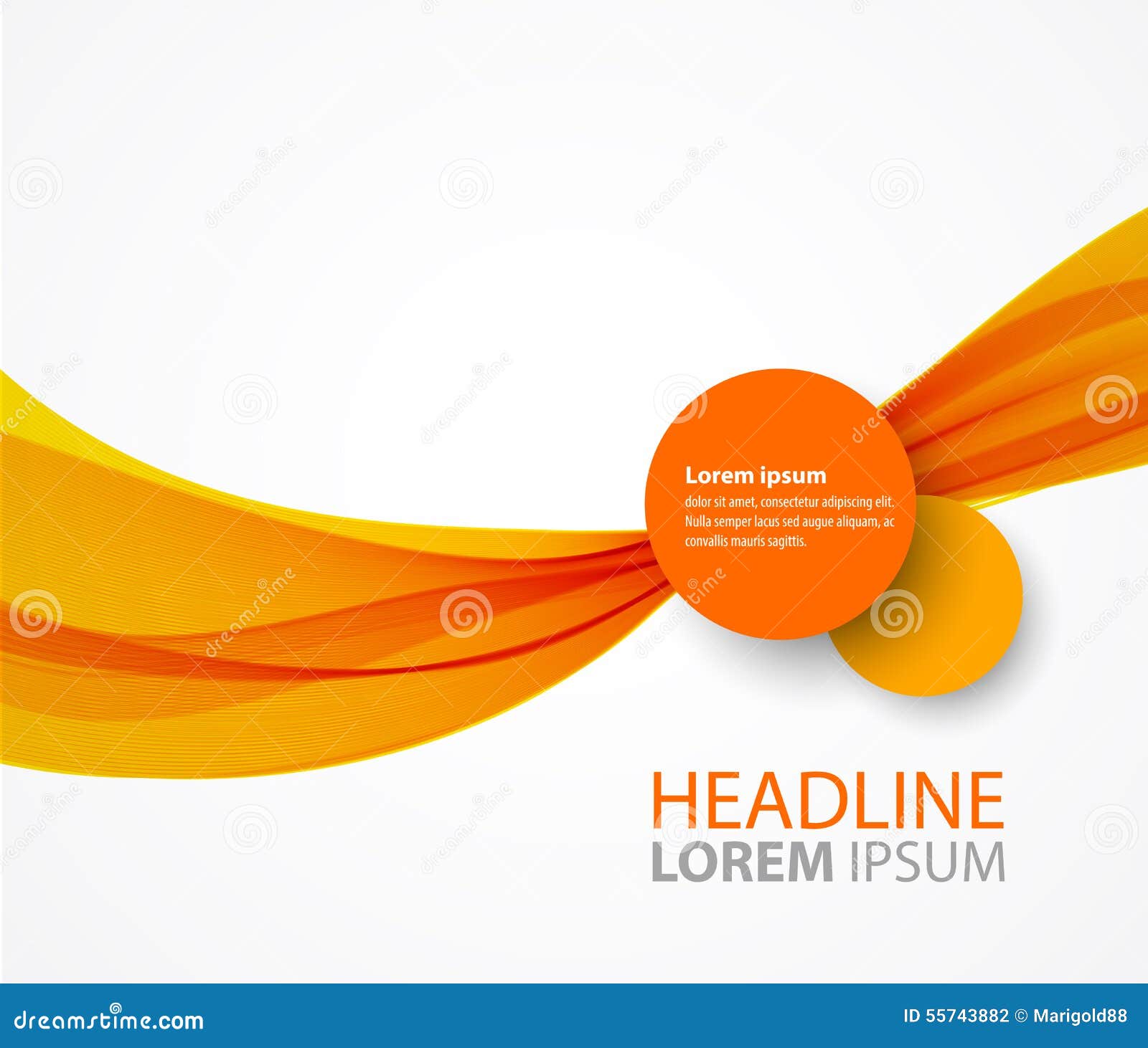 Vector Abstract Orange Wave Background Stock Vector - Illustration of