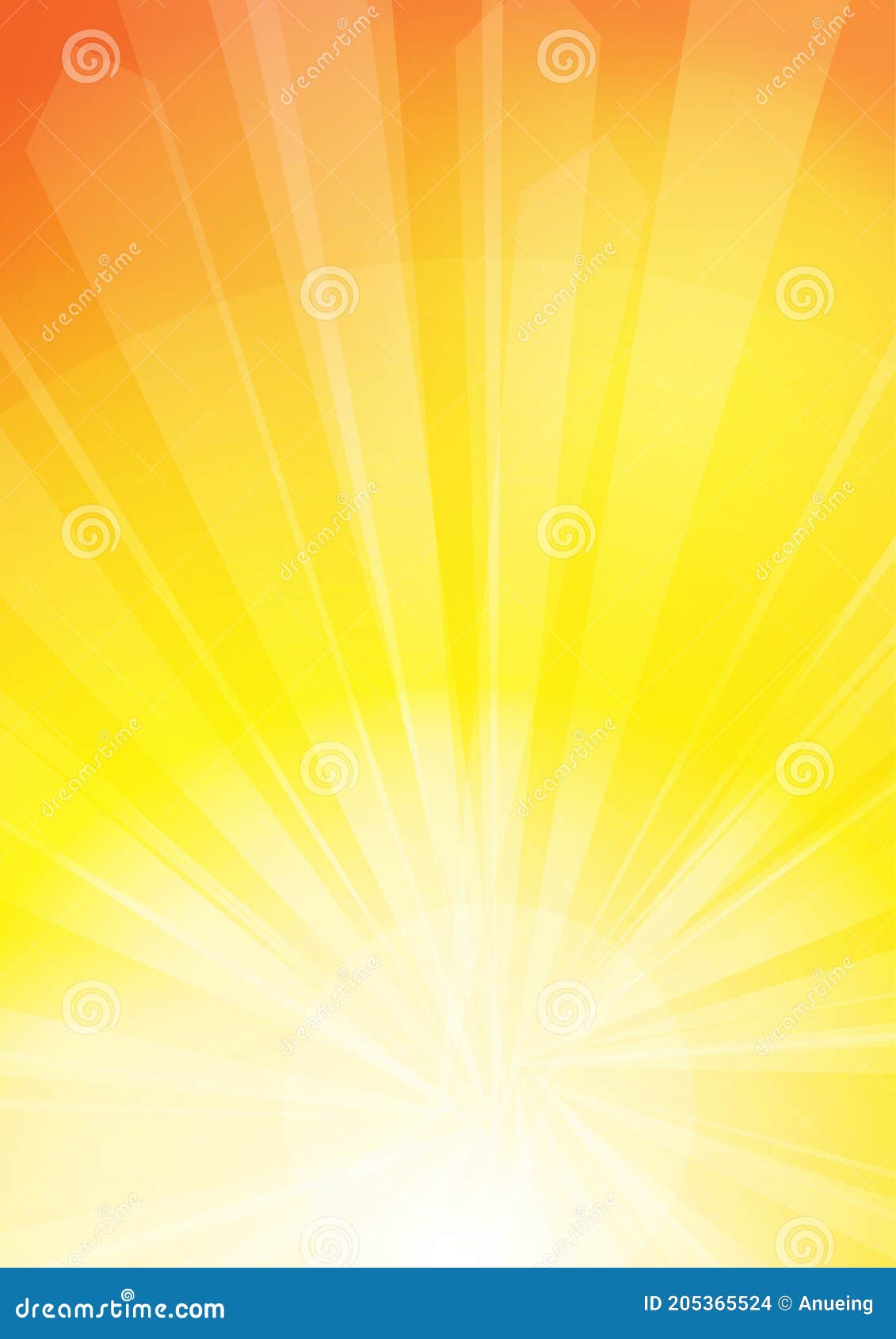 Vector Abstract Orange and Yellow Sunshine with Len Flare Background