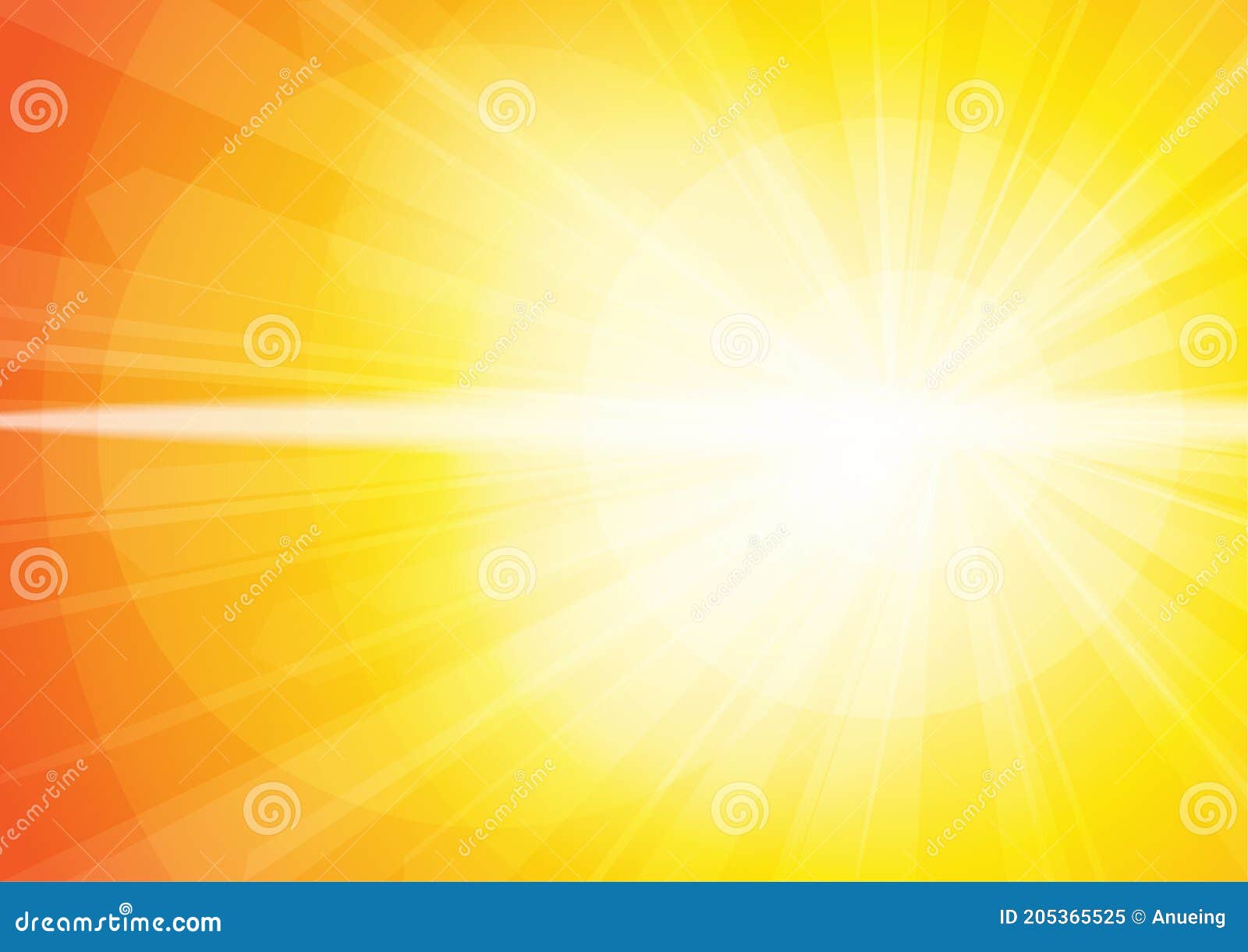 Vector Abstract Orange and Yellow Sunshine with Len Flare Background