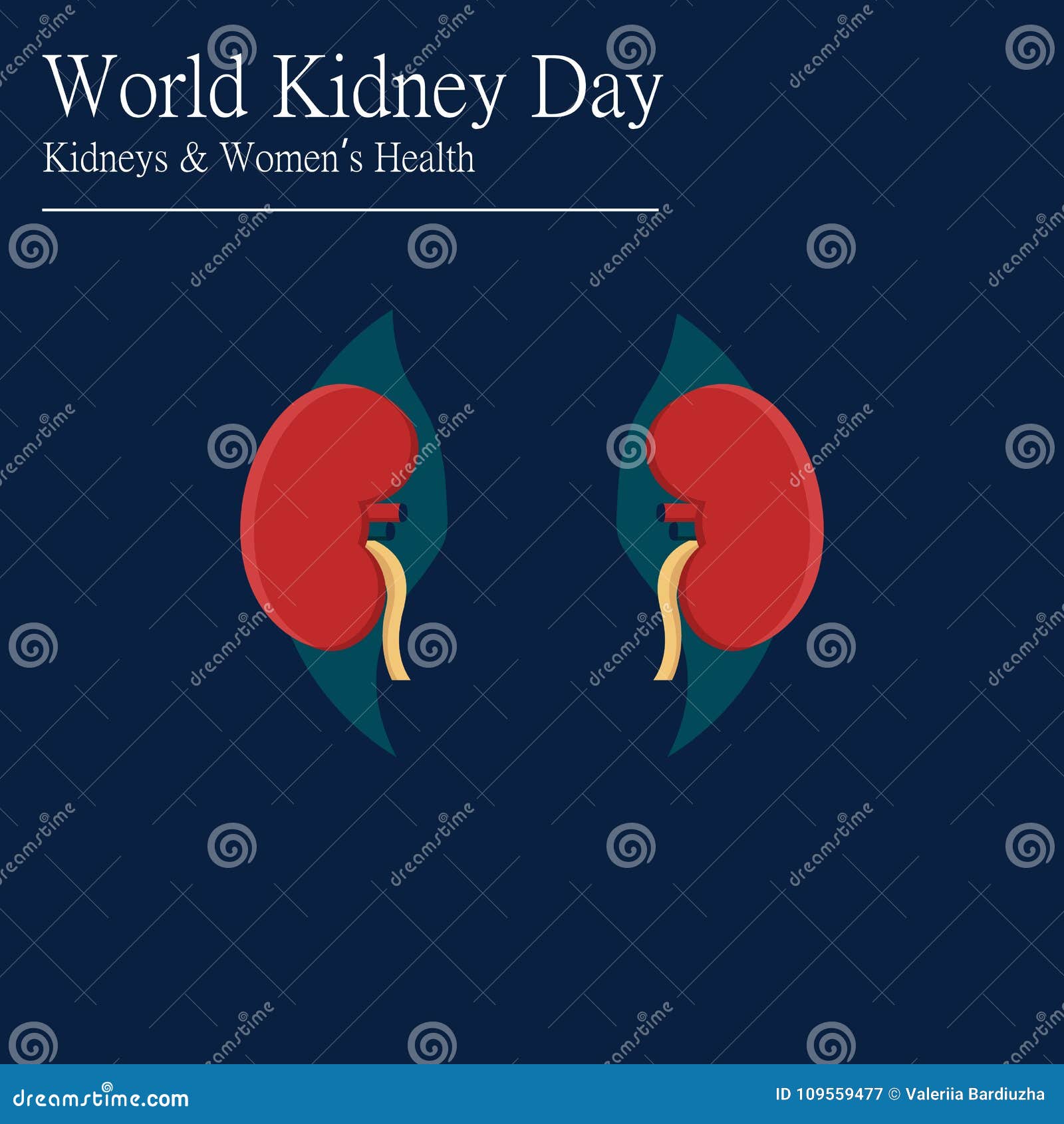 Vector Abstract Poster for World Kidney Day. Stock Vector ...