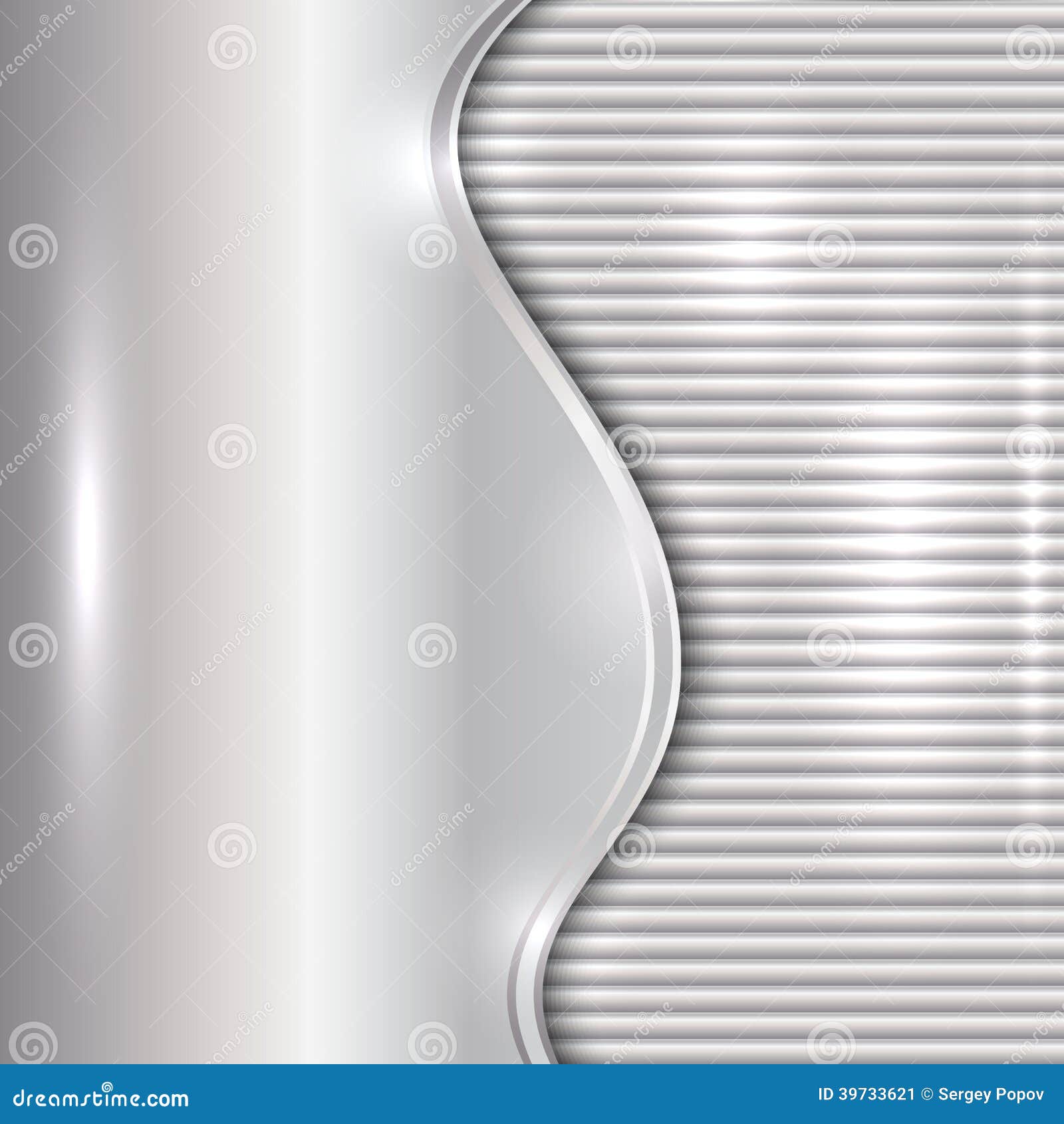  abstract silver background with curve and stripes