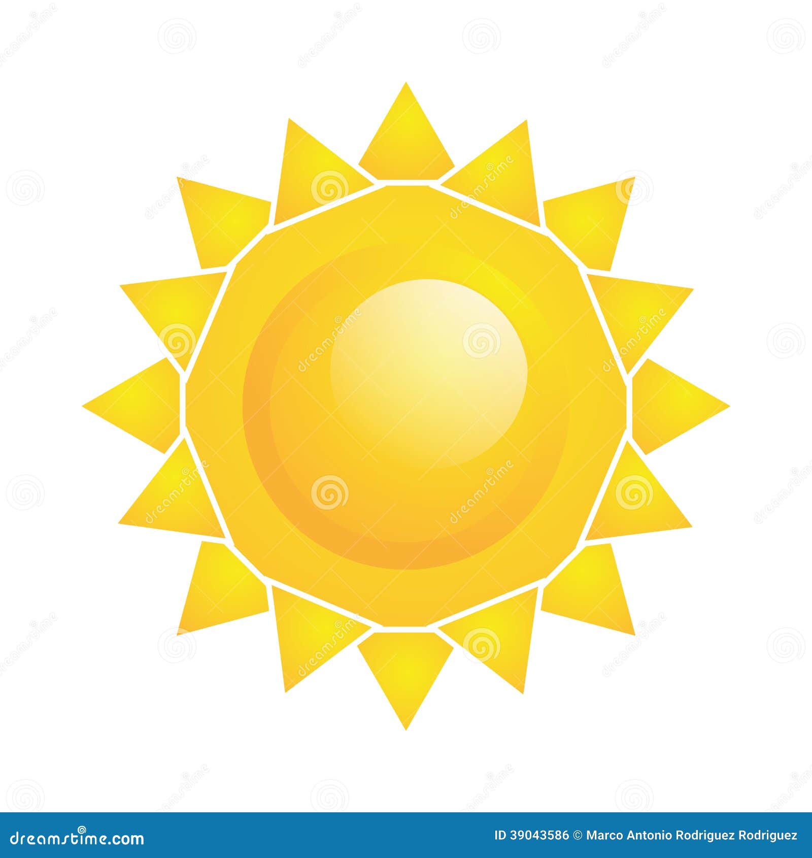 Vector Abstract Sun Icon Isolated Stock Vector - Illustration of bright ...