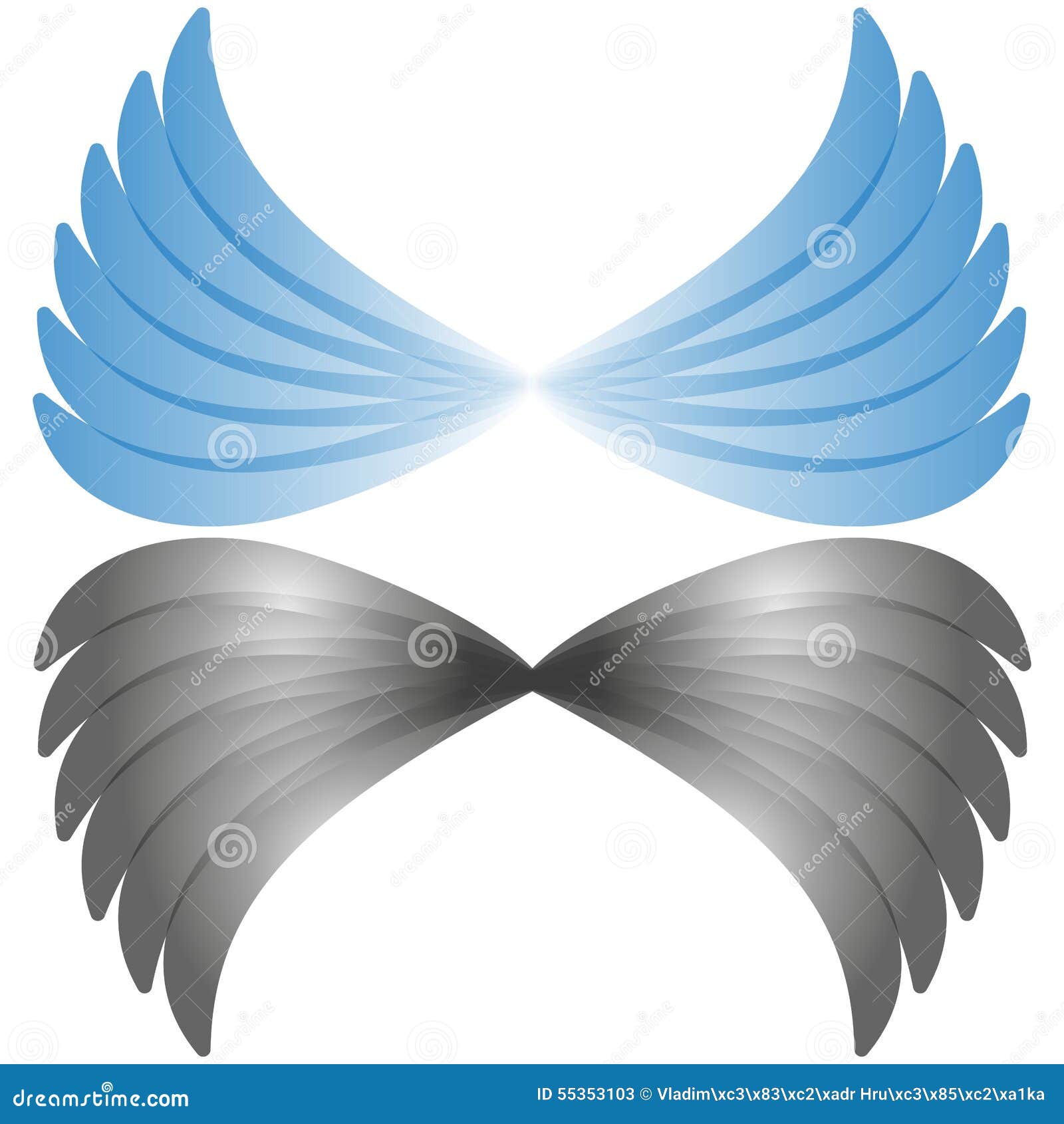Vector Abstract Wing Flying Logo Company Emblem Stock Vector