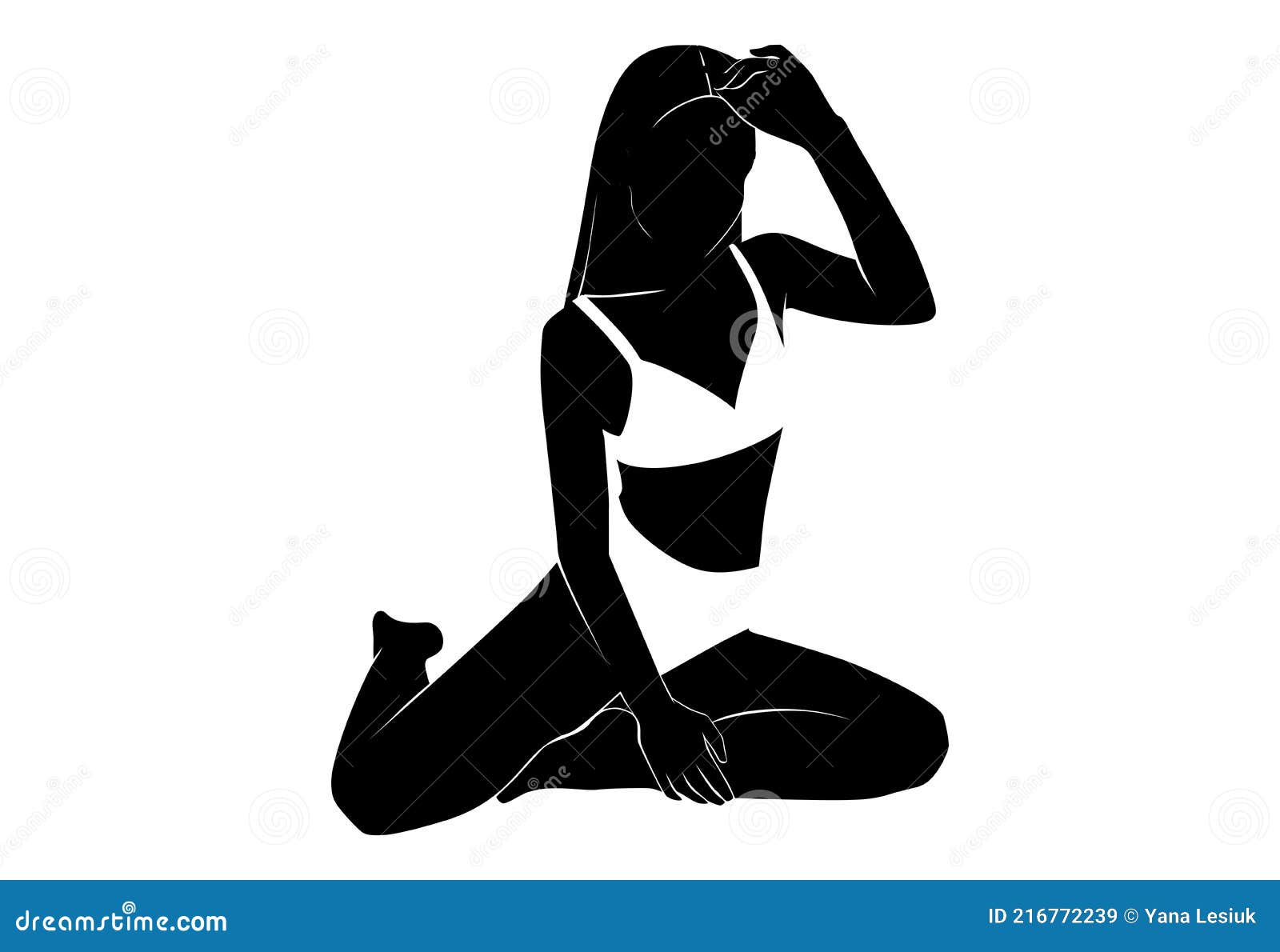 Vector Abstract Woman Silhouette In Bikini Swimsuit Girl At The Beach Female Body Stock