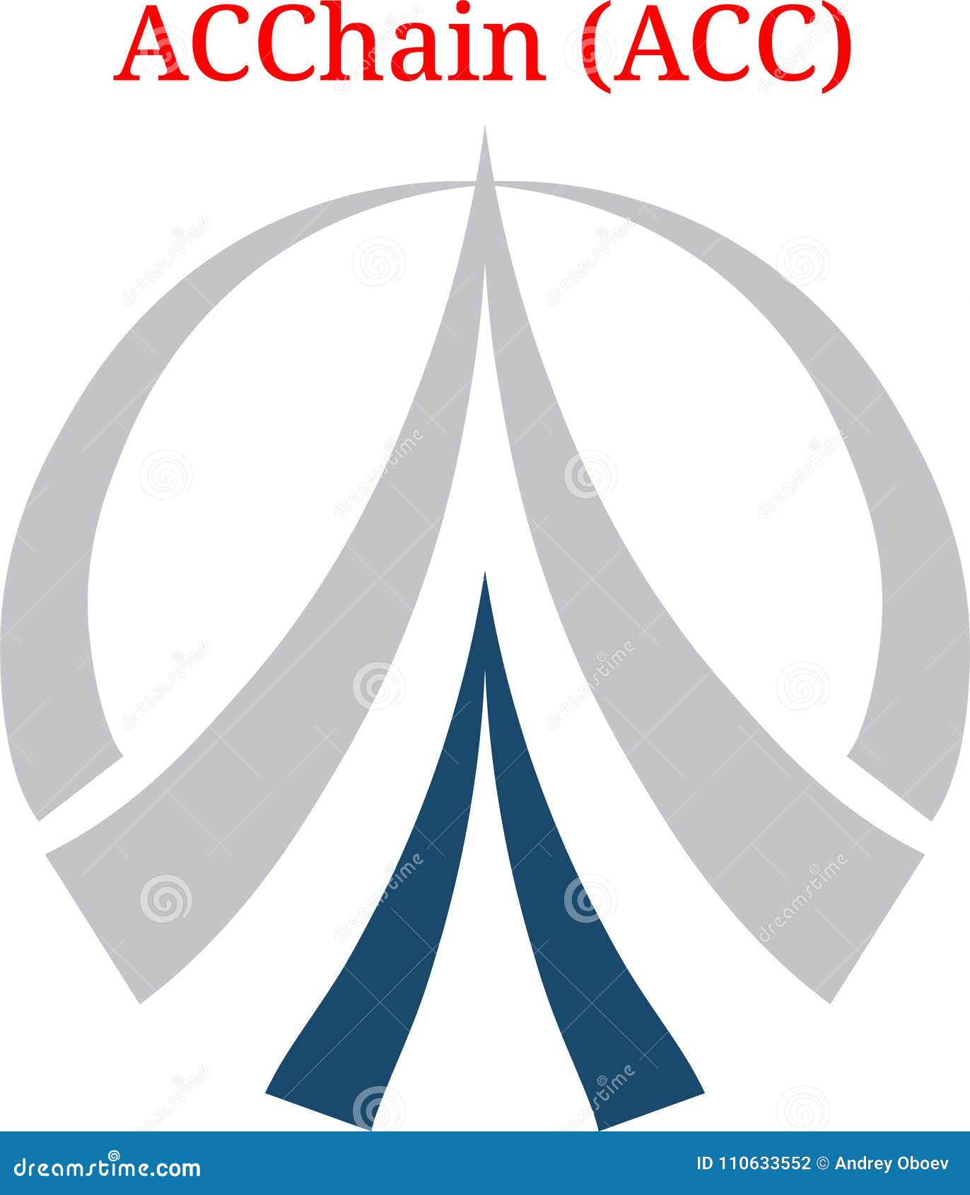 Vector ACChain ACC logo stock vector. Illustration of cryptocurrencies -  110633552