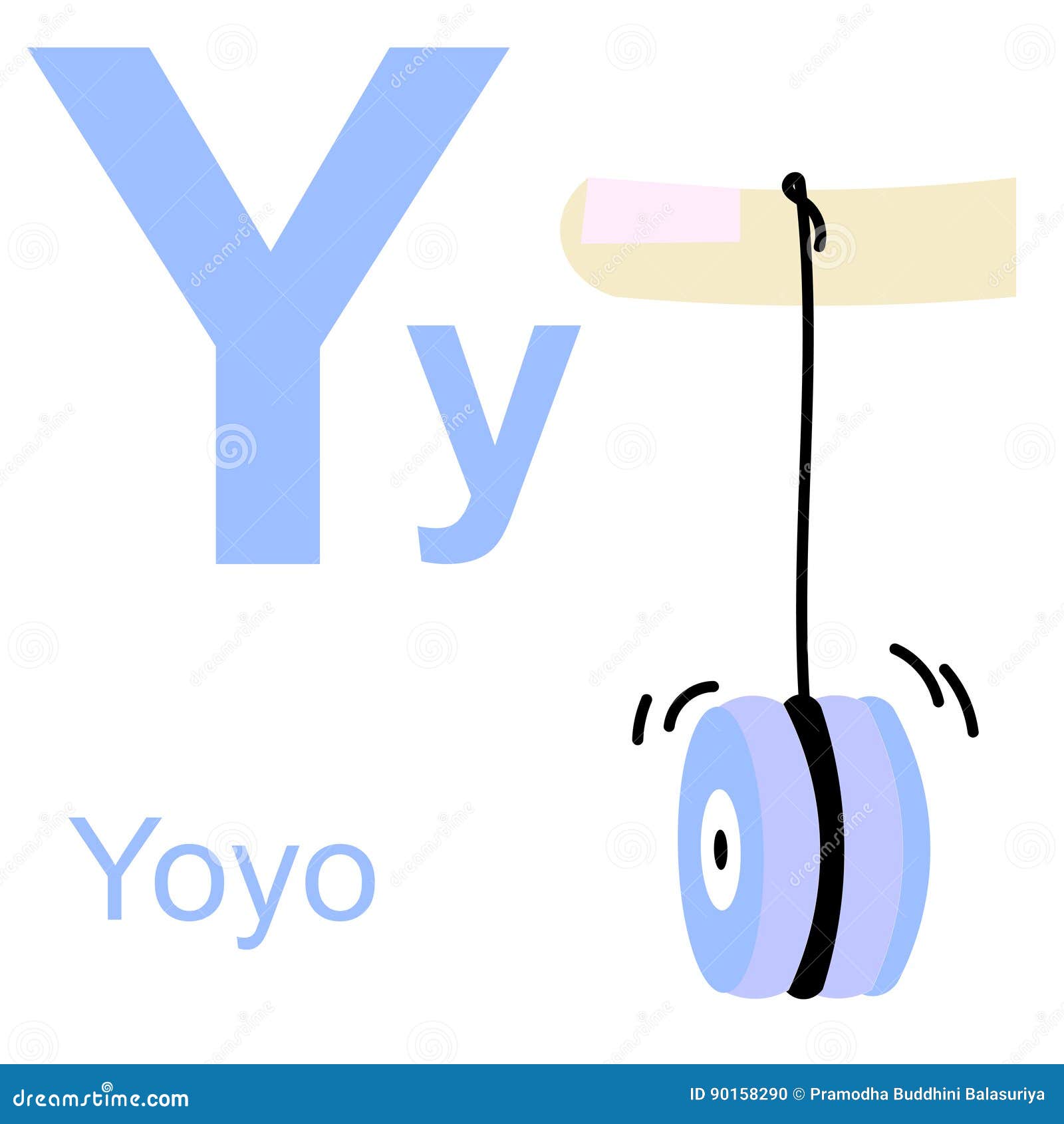 Vector Alphabet with Animals Y Stock Vector - Illustration of