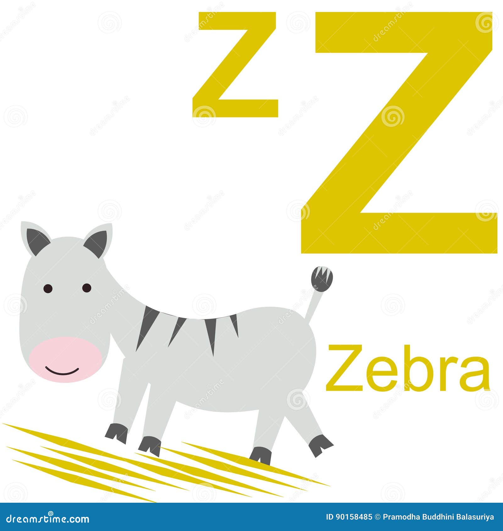 Vector Alphabet with Animals Z Stock Vector Illustration of building