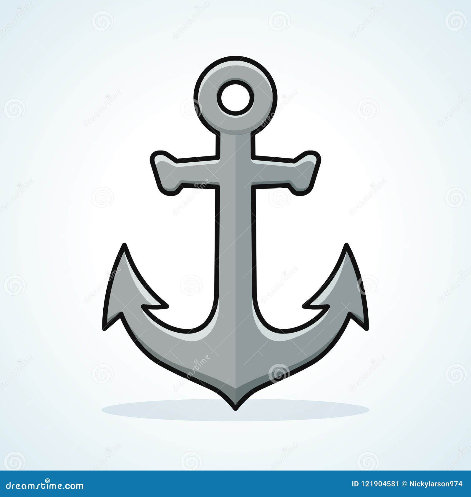 Vector Anchor Icon Design Clipart Stock Vector - Illustration of ocean, boat:  121904581