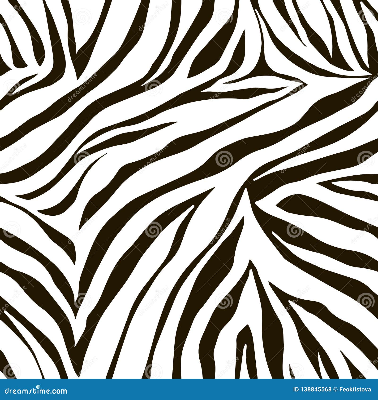 Vector Animal Print. Zebra Ornament. Seamless Pattern Stock Vector ...