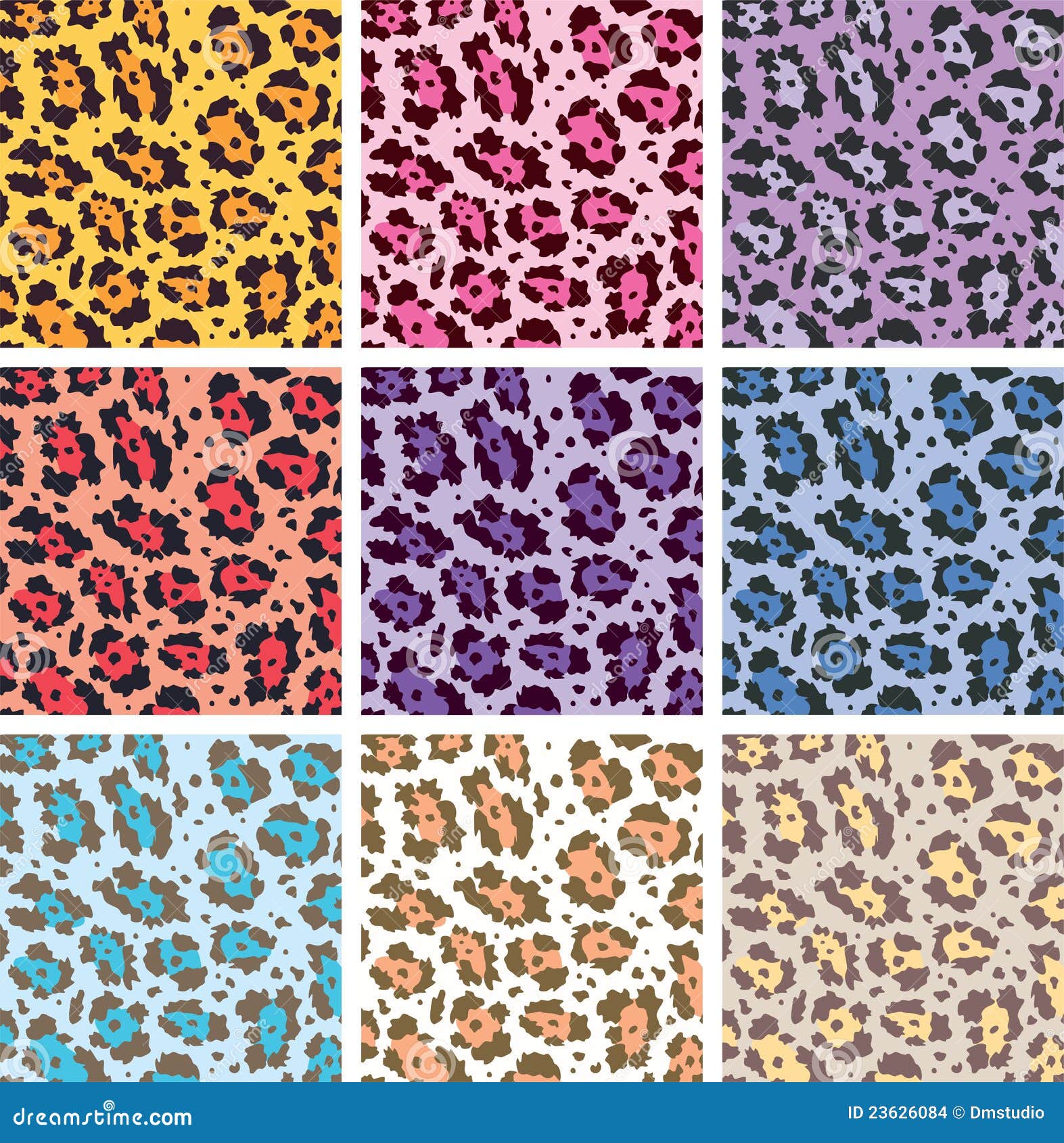 Download Vector Animal Skin Textures Of Leopard Stock Vector - Illustration of pink, mammal: 23626084