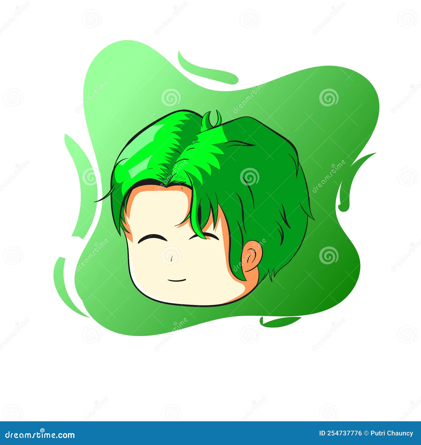 Anime style boy icon Royalty Free Vector Image