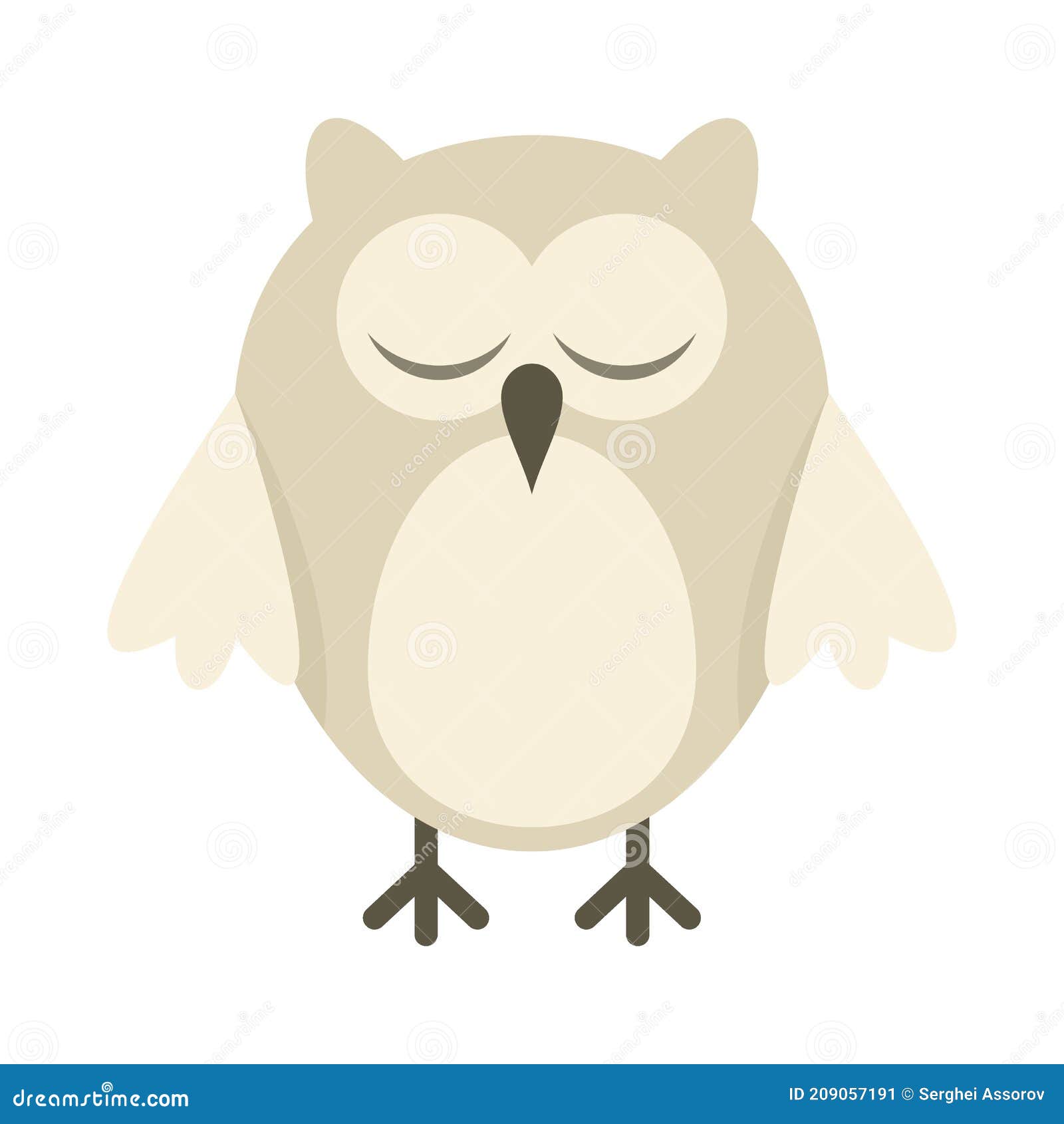  arctic owl in flat style