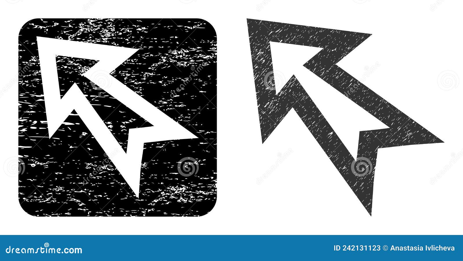 textured arrow left up carved stamp