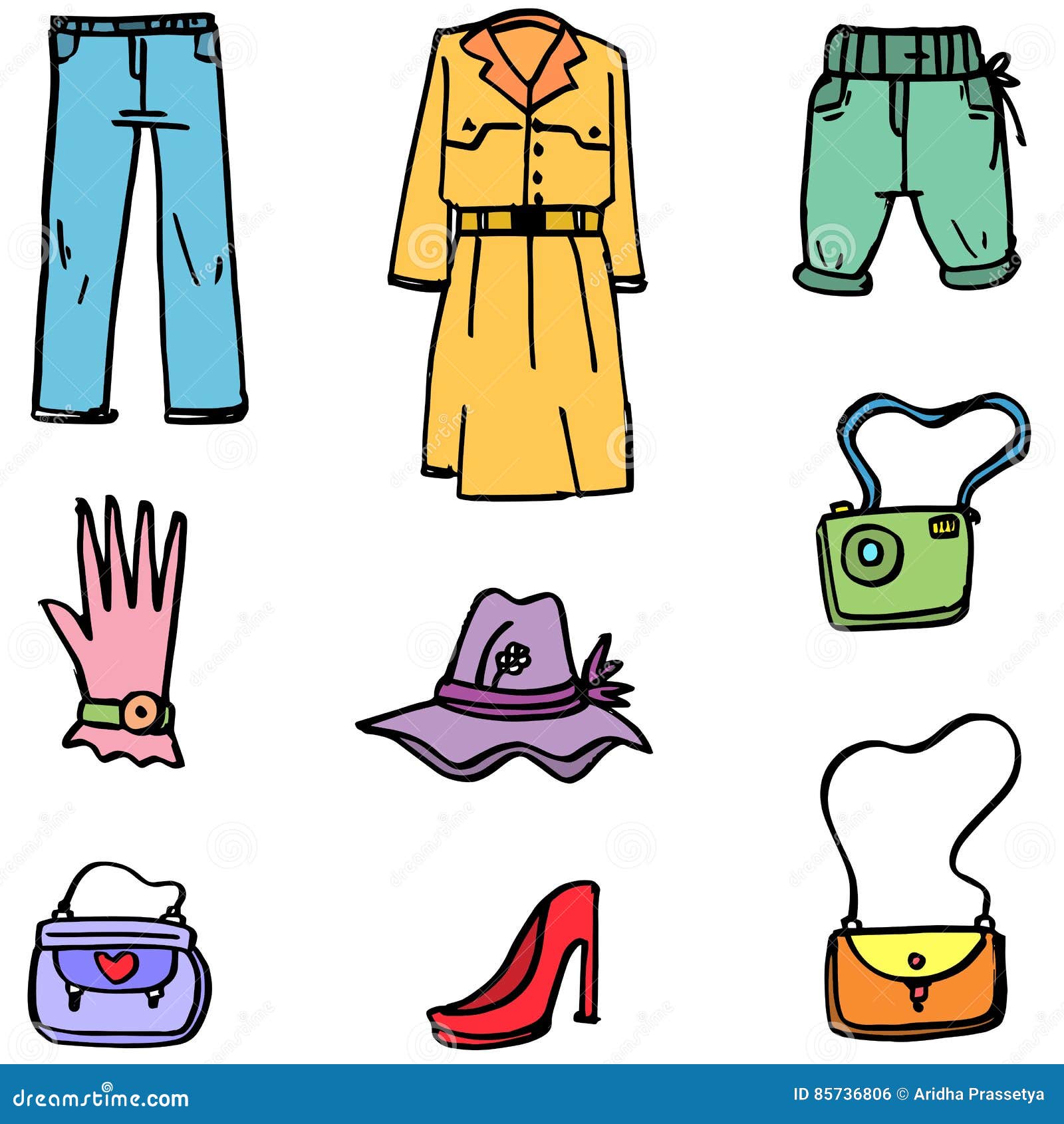 Vector Art of Clothes Style Women Stock Vector - Illustration of ...