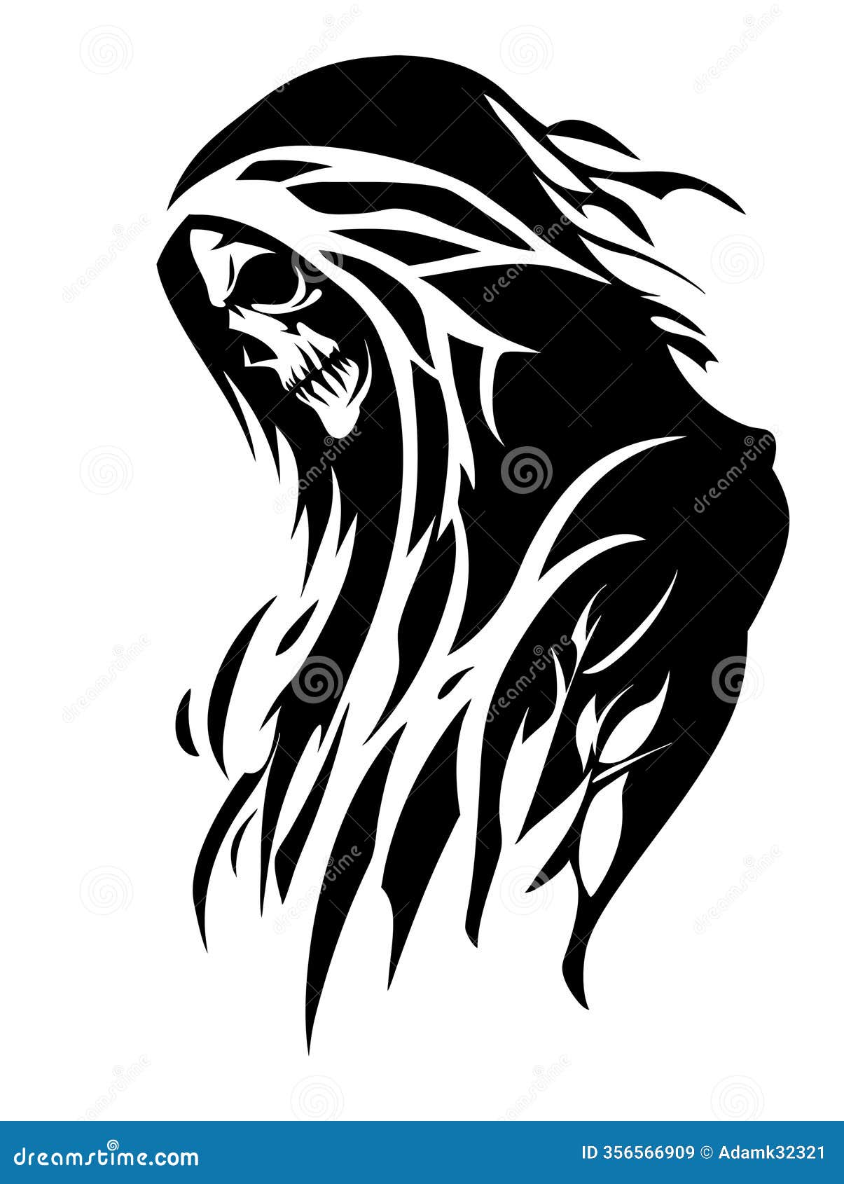 grim reaper silhouette  art for s and tattoos