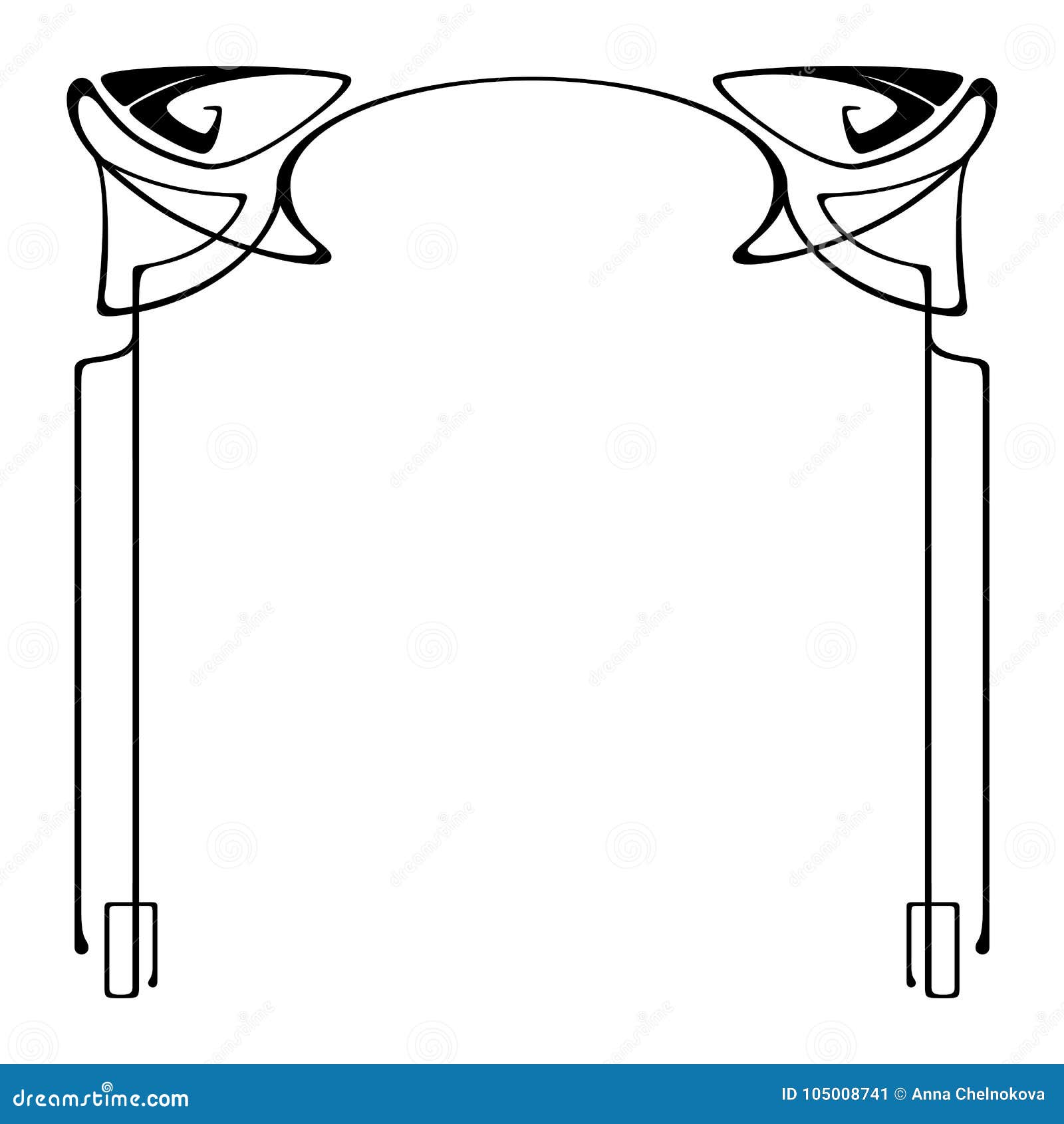 Vector Art Nouveau Frame Stock Vector Illustration Of Vector Art Nouveau Frame Stock Vector Illustration Of