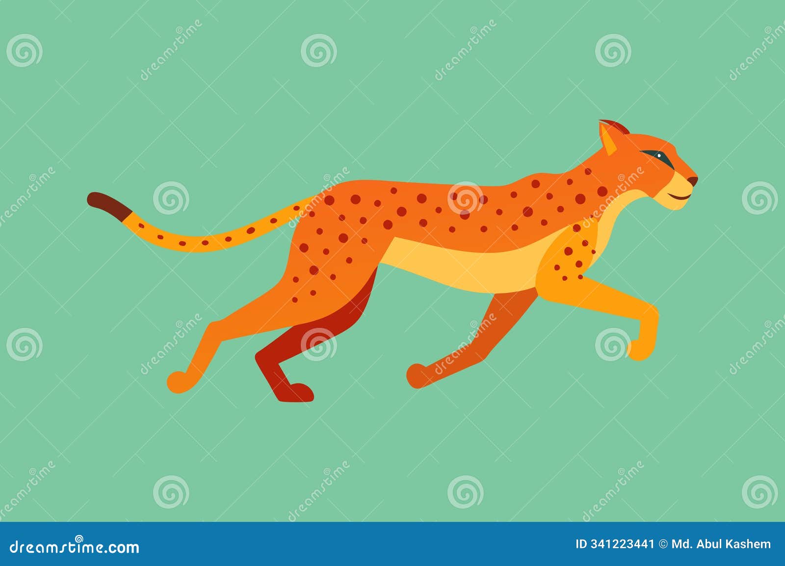 a cheetah is chasing prey at a high speed  artwork.