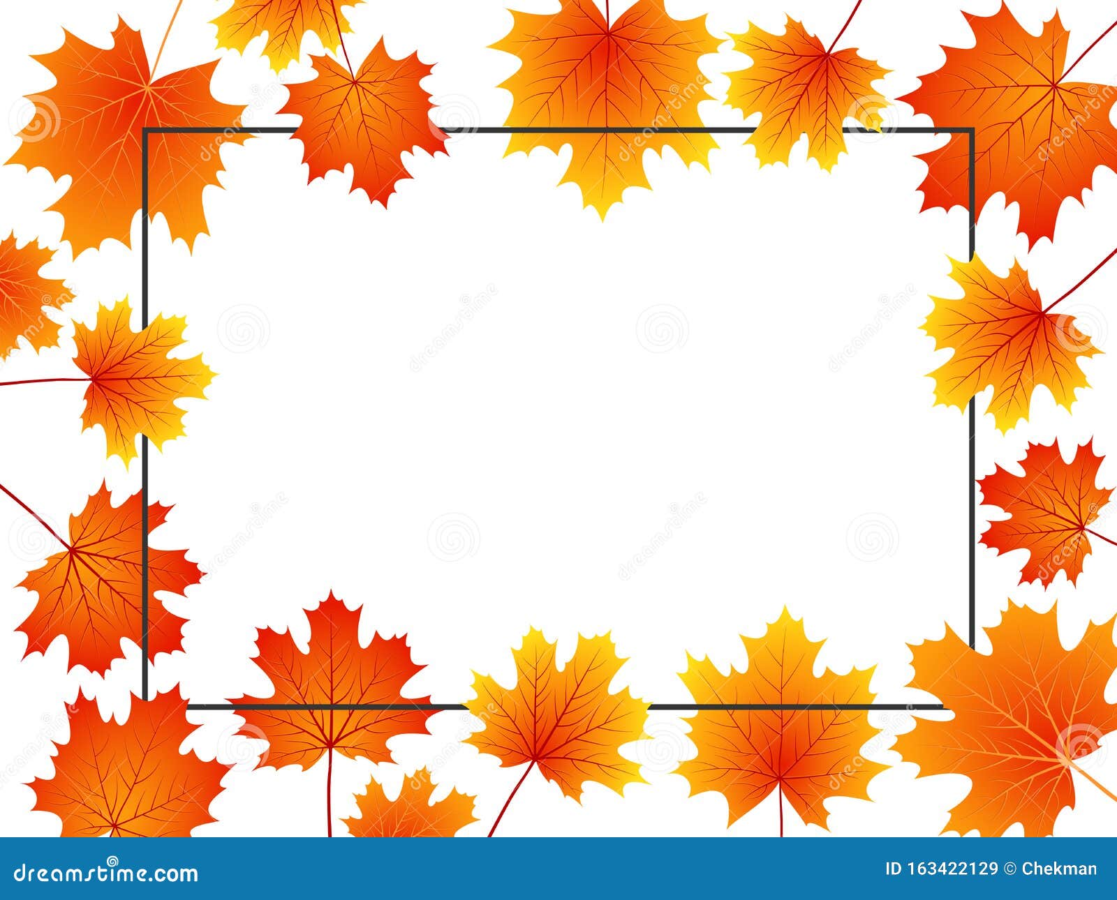 Vector Autumn Season Background Stock Illustration - Illustration of color, bright: 163422129