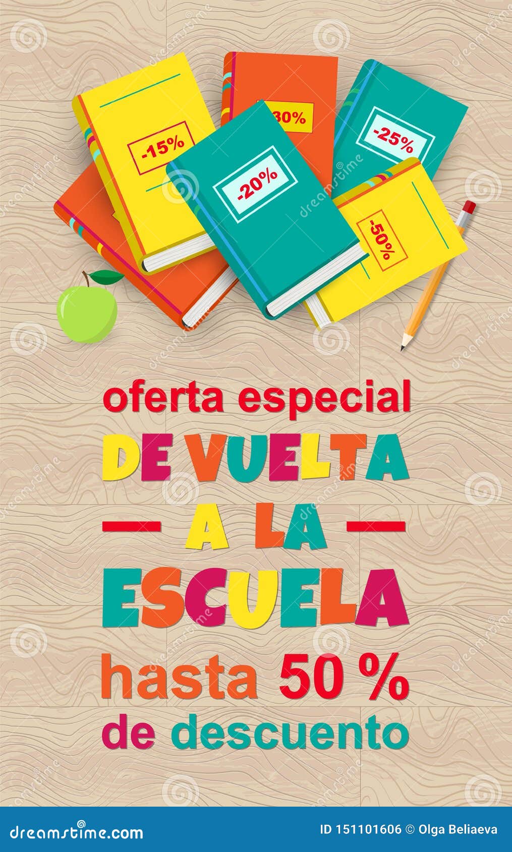  back to school sale poster in spanish language