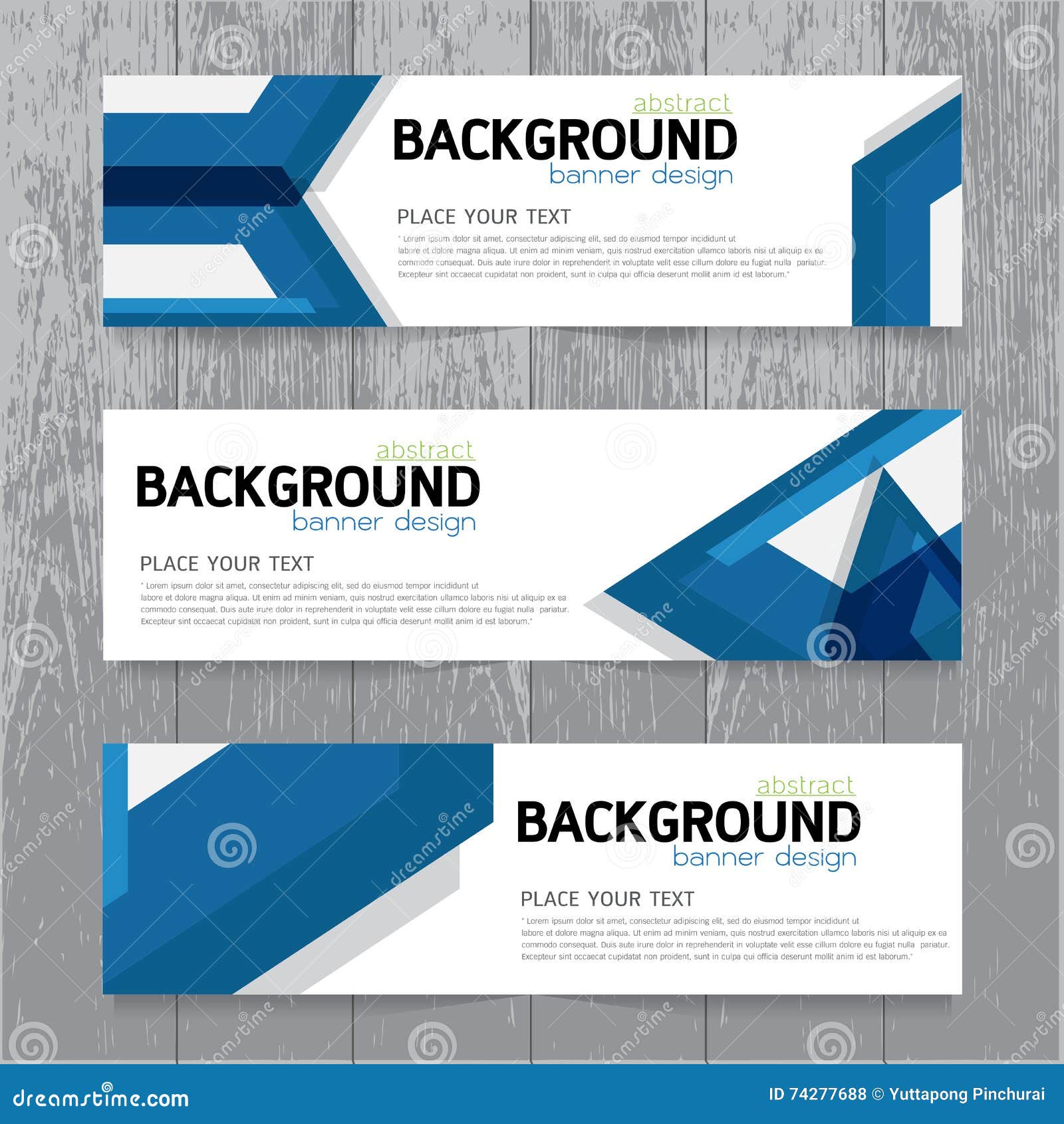 Vector Background Banner Collection Horizontal Business Set Tem
