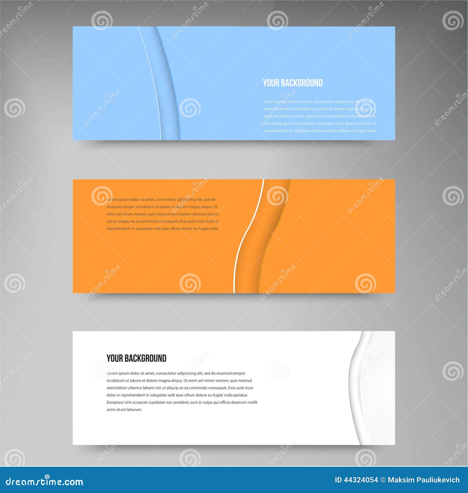 Vector Background Banners and Stickers. Stock Vector Illustration of