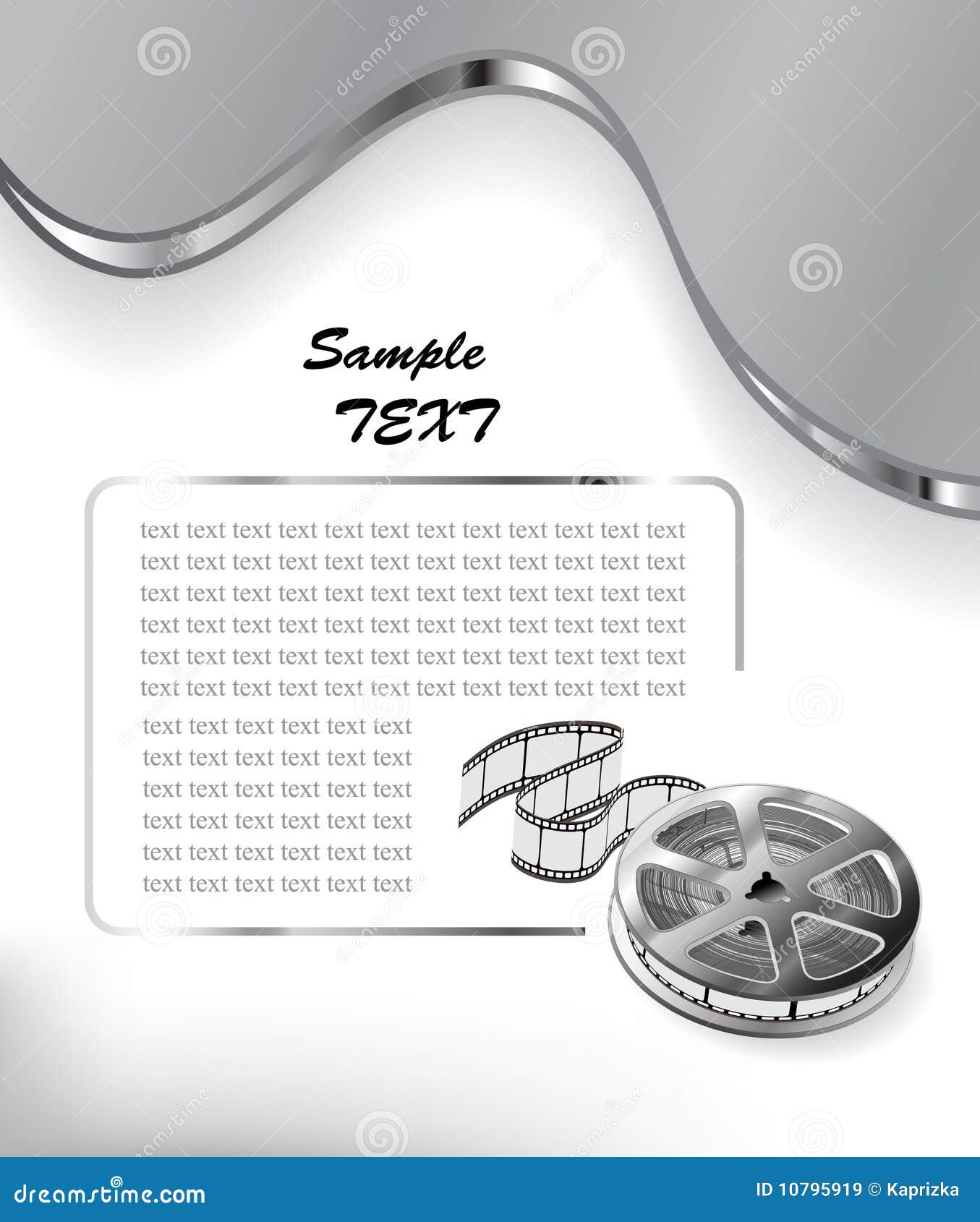 Vector Background With Film Stock Vector - Illustration of strip