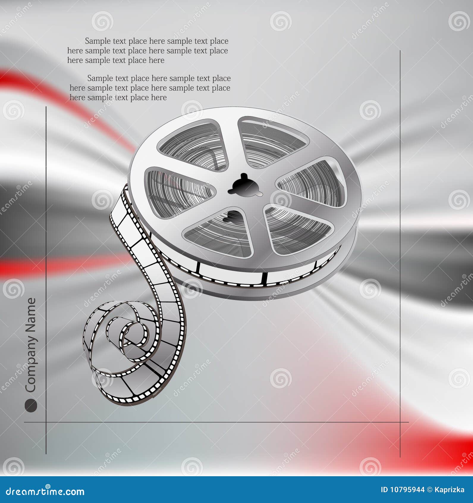 Vector Background With Film Stock Vector - Illustration of metal