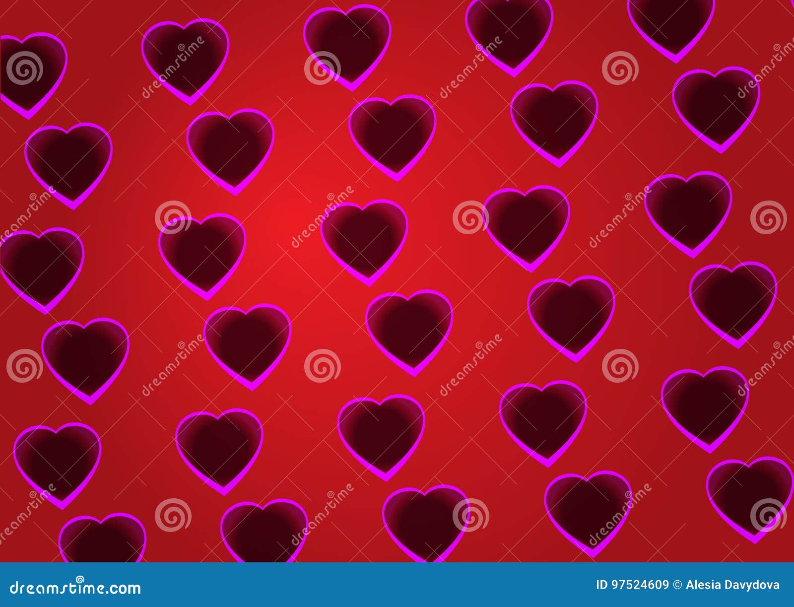 Vector Background of Hearts Stock Illustration Illustration of blue, heart 97524609