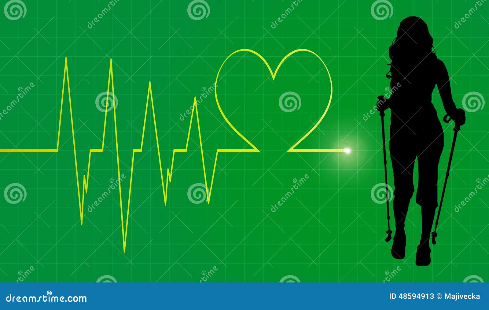 Vector Background with Life Line. Stock Vector Illustration of abstract, healt 48594913