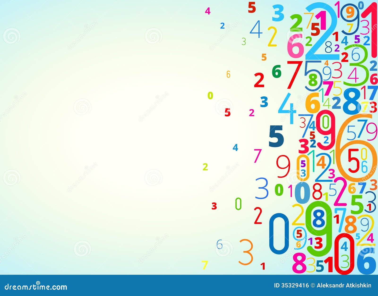 Vector Background from Numbers Stock Vector - Illustration of colored