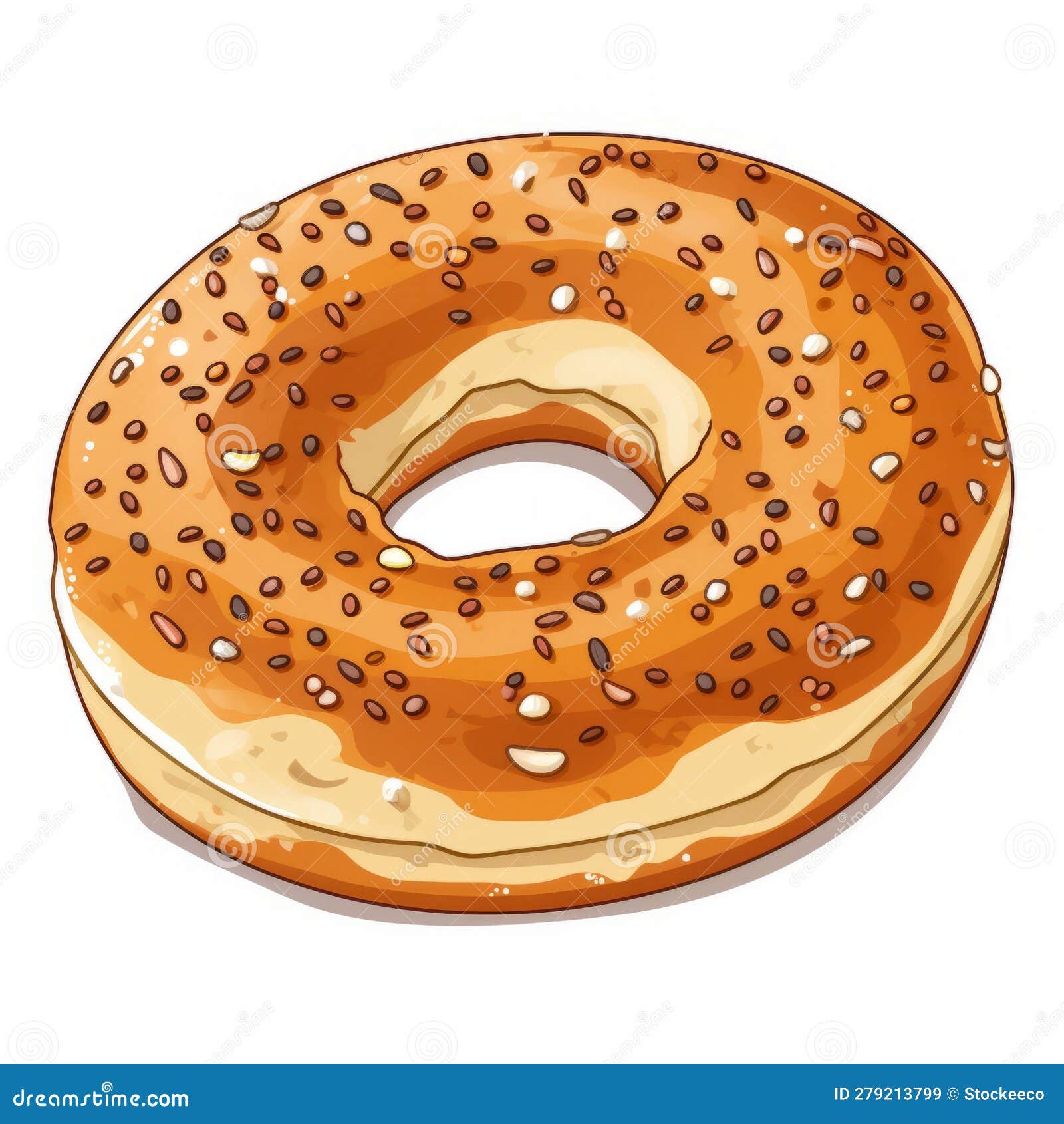  bagel image on white background
