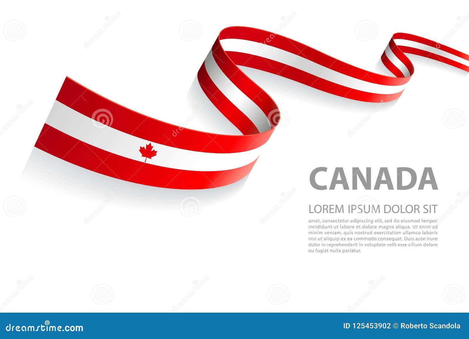 Vector Banner with Canada Flag Colors Stock Vector Illustration of