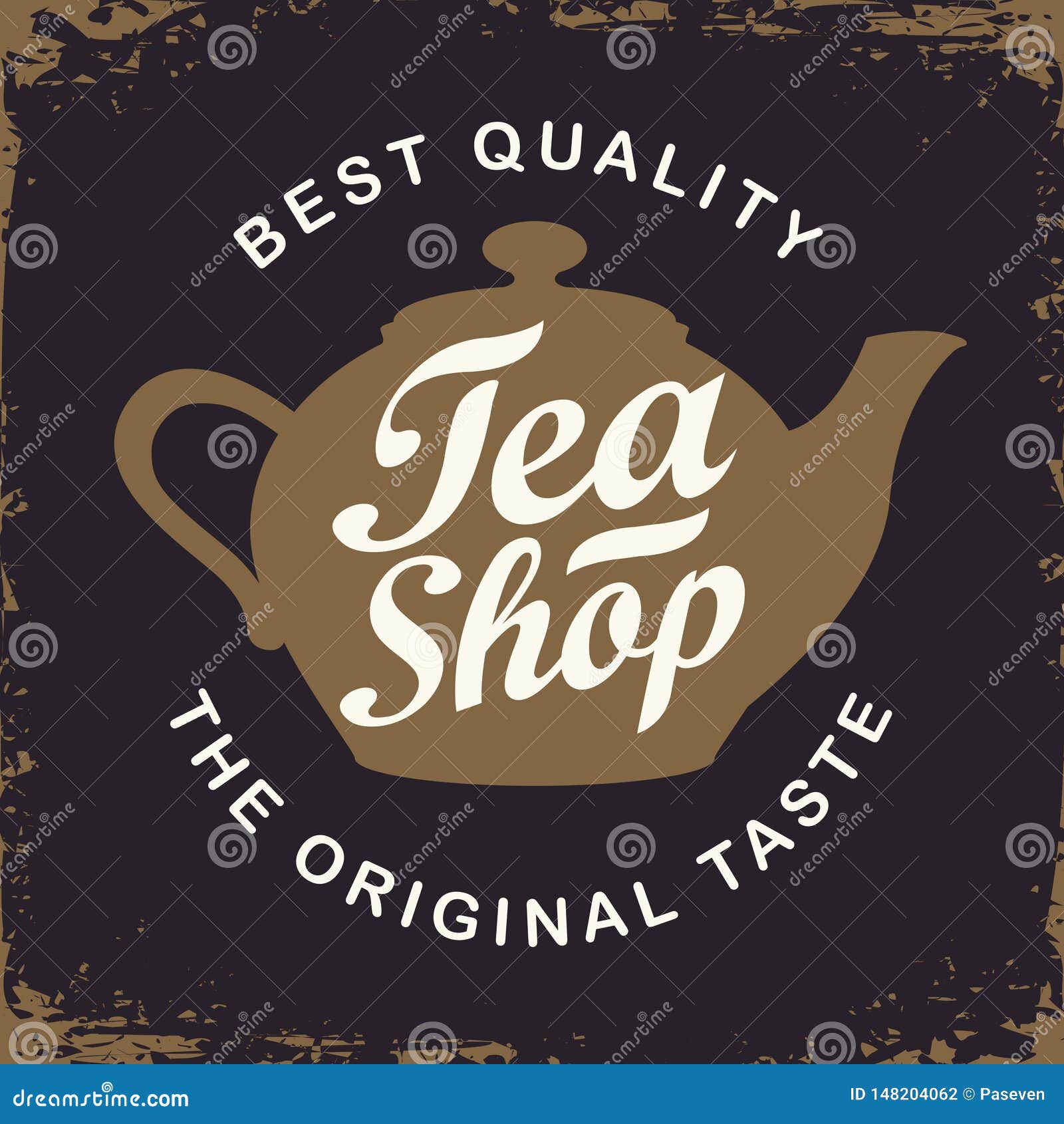 Banner for Tea Shop with Teapot and Inscription Stock Vector - Illustration  of healing, culture: 148204062
