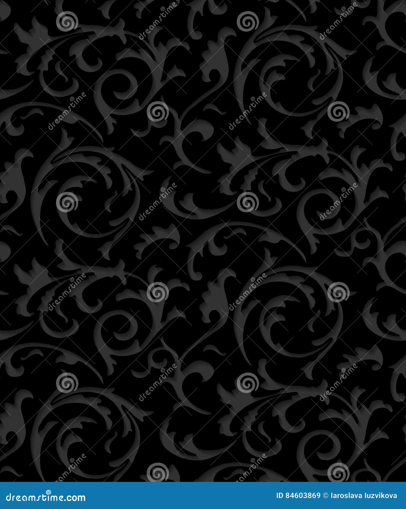 Vector baroque damask black elegant lace texture. Luxury floral dark  pattern element for wrapping paper, fabric, page fill, wallpaper,  background. Paper cut black floral pattern with shadow Stock Vector