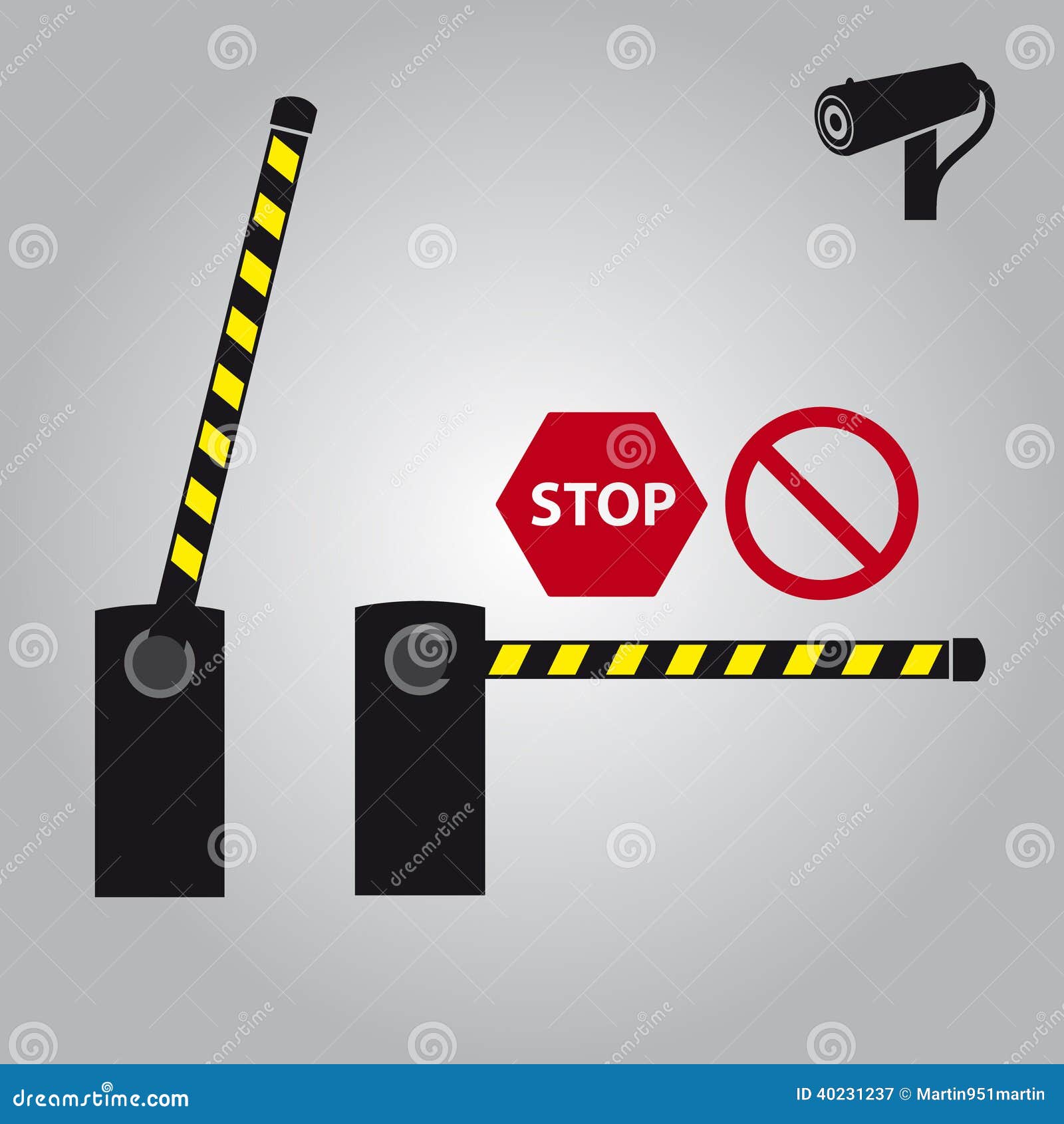 Vector Barrier Is Automatic. The Effect Of Closing, Lowering. Car