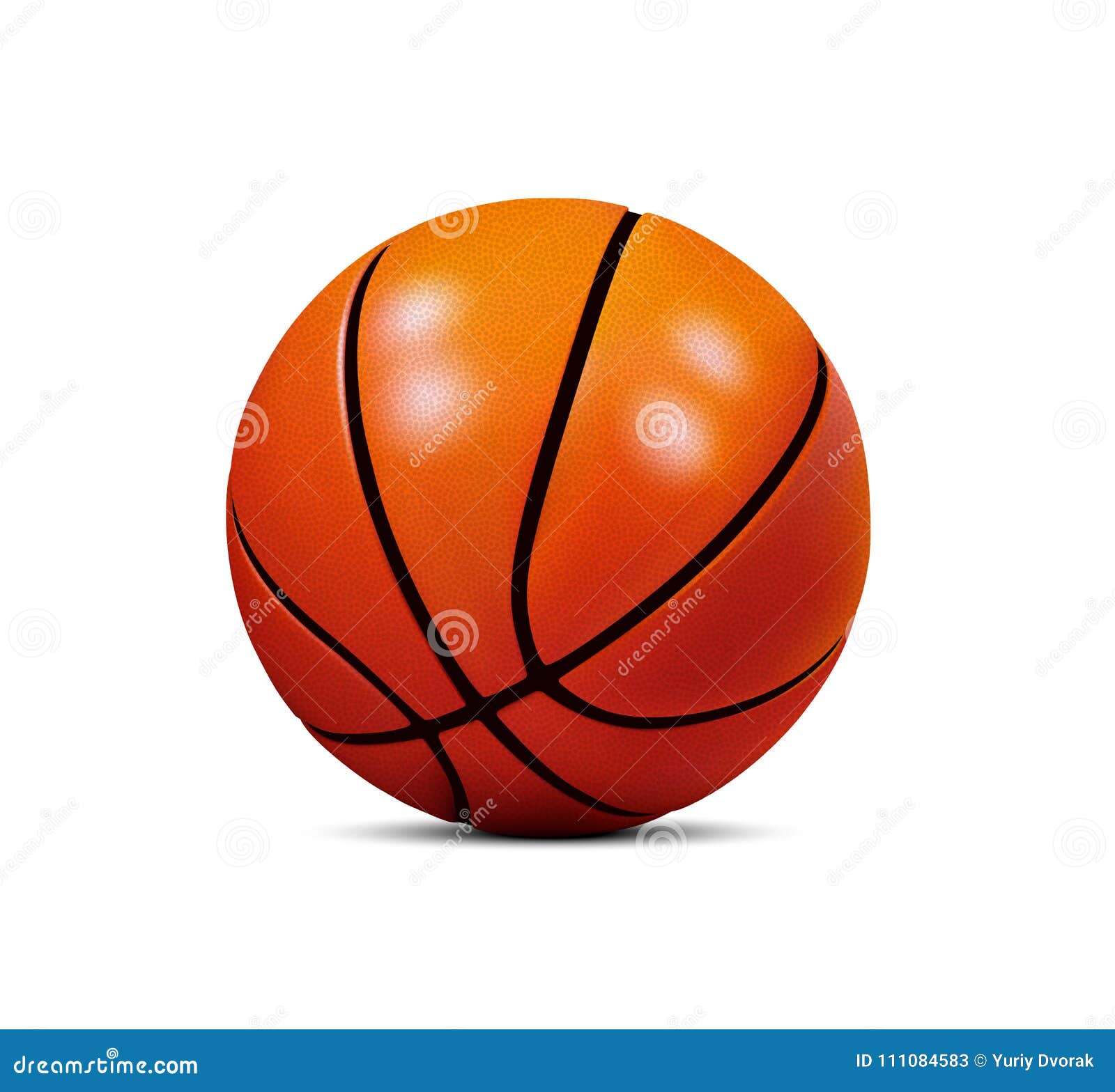 Download Vector Basketball Ball Isolated On A White Background. Realistic 3d Ball Stock Image - Image of ...