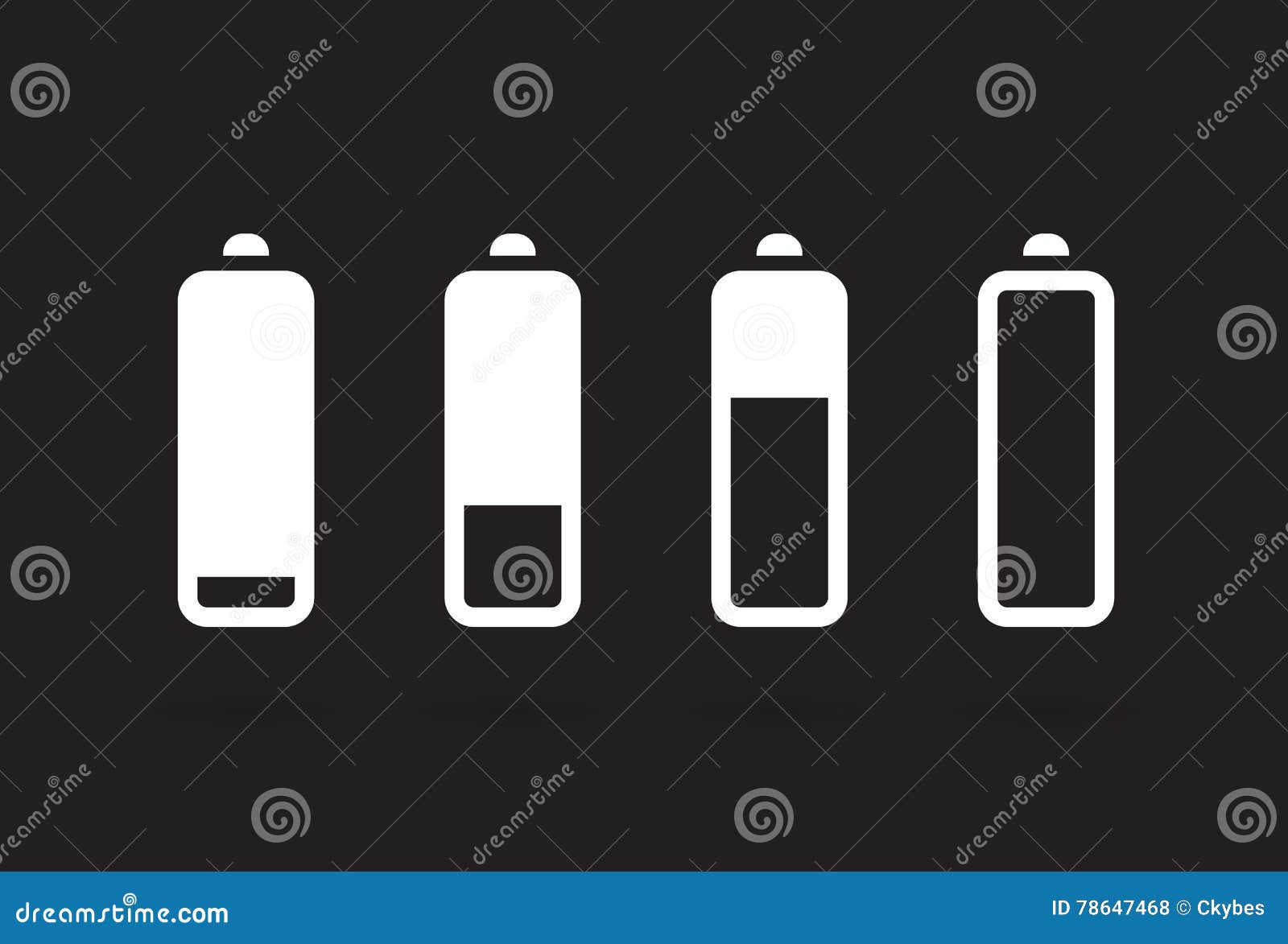 Vector Battery Accumulator Charge Icon or Symbols Stock Vector