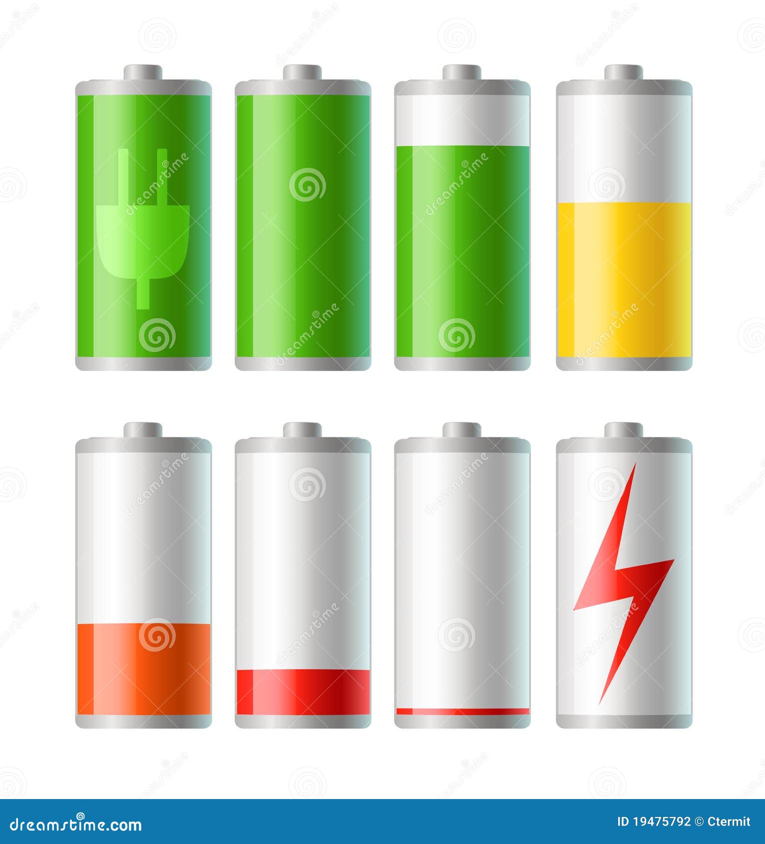 a themes level photography With Stock Level Charge Battery Icons Vector Of